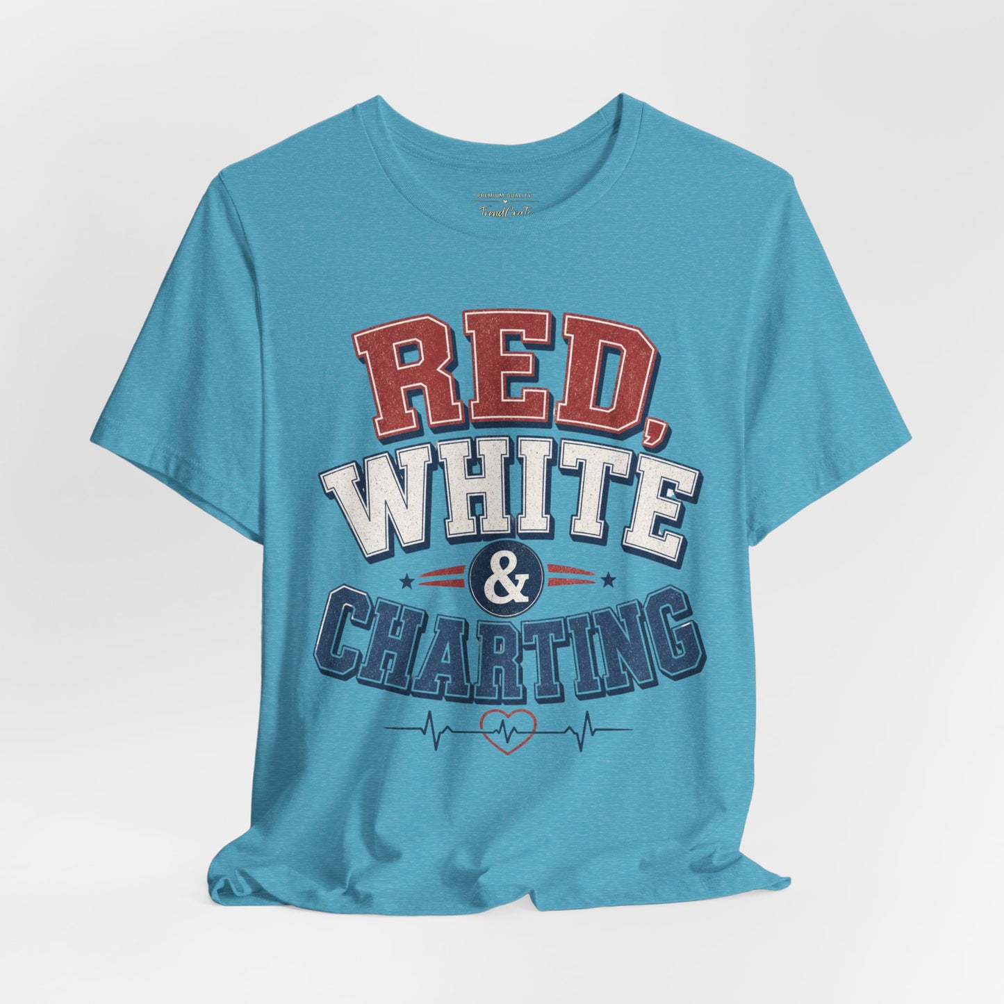 Red, White & Charting Tee
