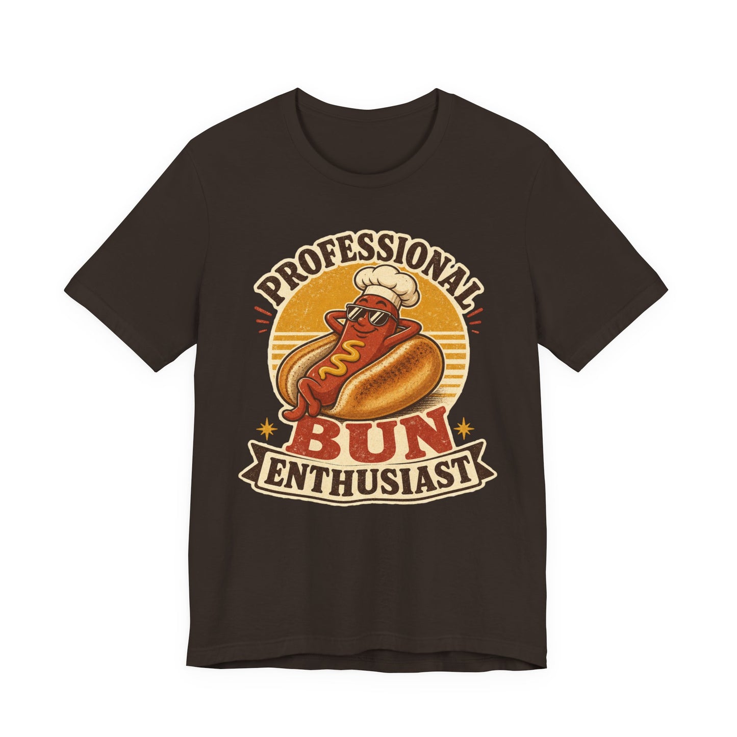 Professional Bun Enthusiast T-Shirt — Funny Hot Dog Graphic Tee