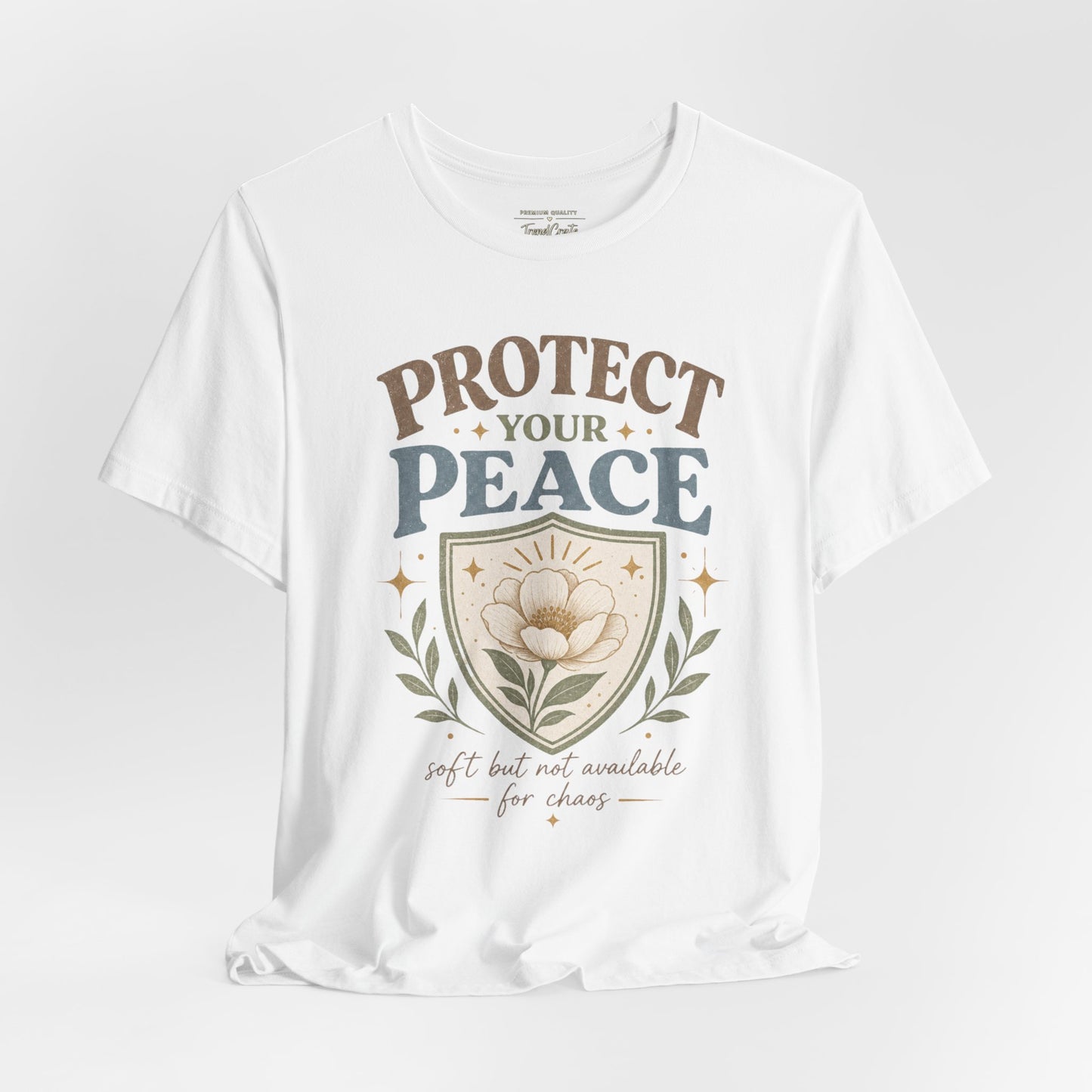 Protect Your Peace T-Shirt — Floral Shield Graphic Tee
