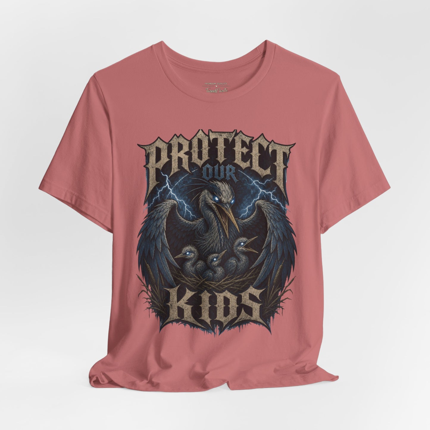 Protect Our Kids T-Shirt — Gothic Raven Family Safety Tee