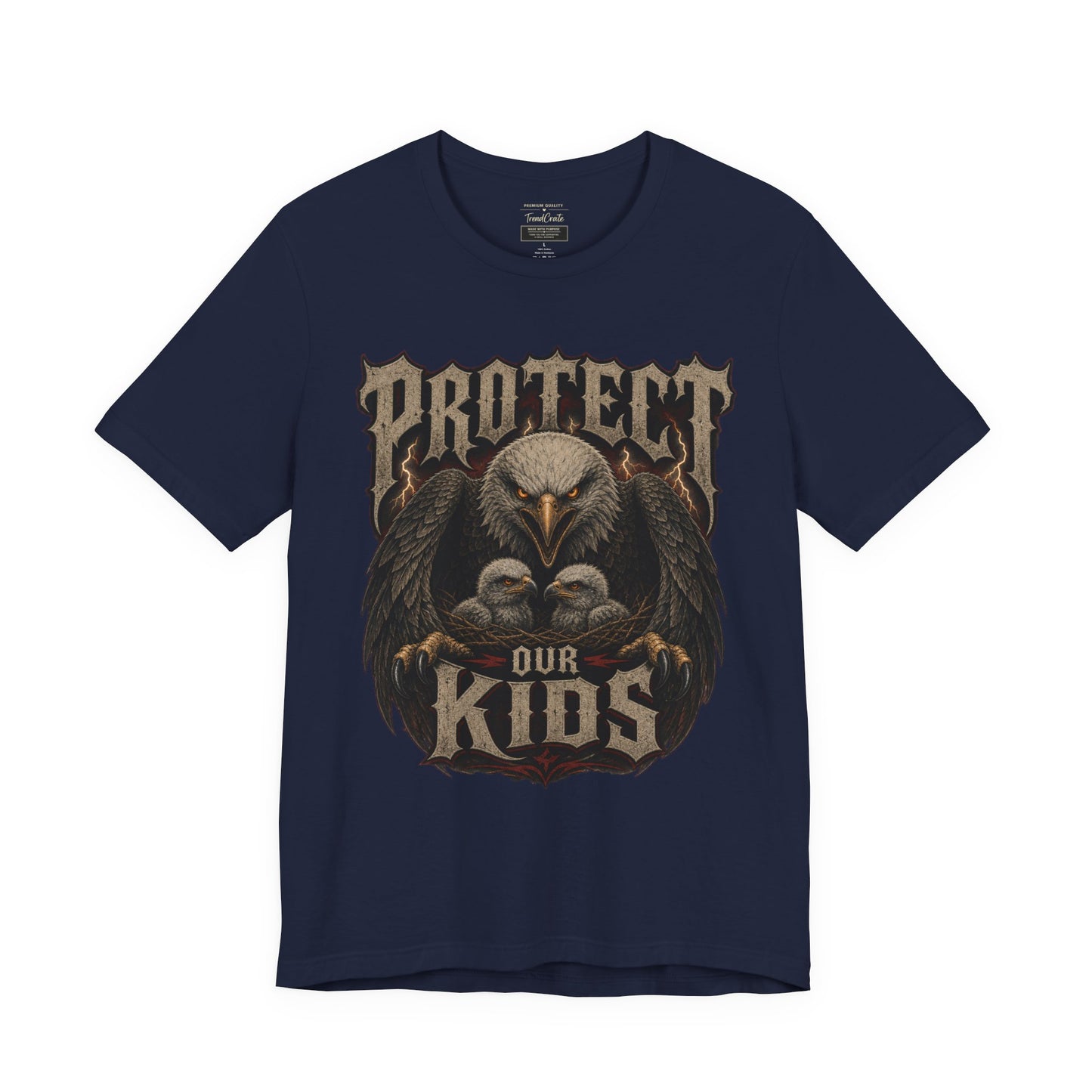 Protect Our Kids Eagle T-Shirt – Patriotic Parent & Family Safety Tee