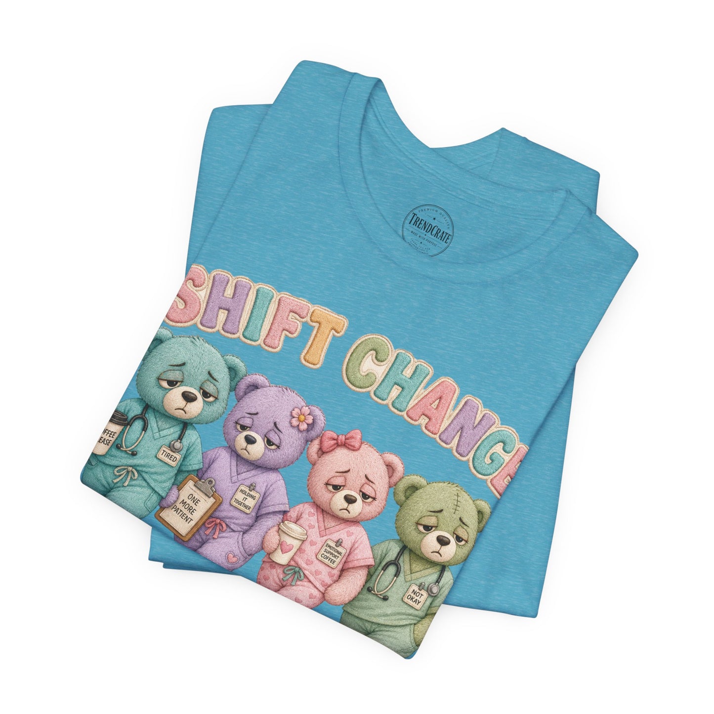 Shift Change Survivors Club | Burnout Bears™ Funny Healthcare Graphic Tee