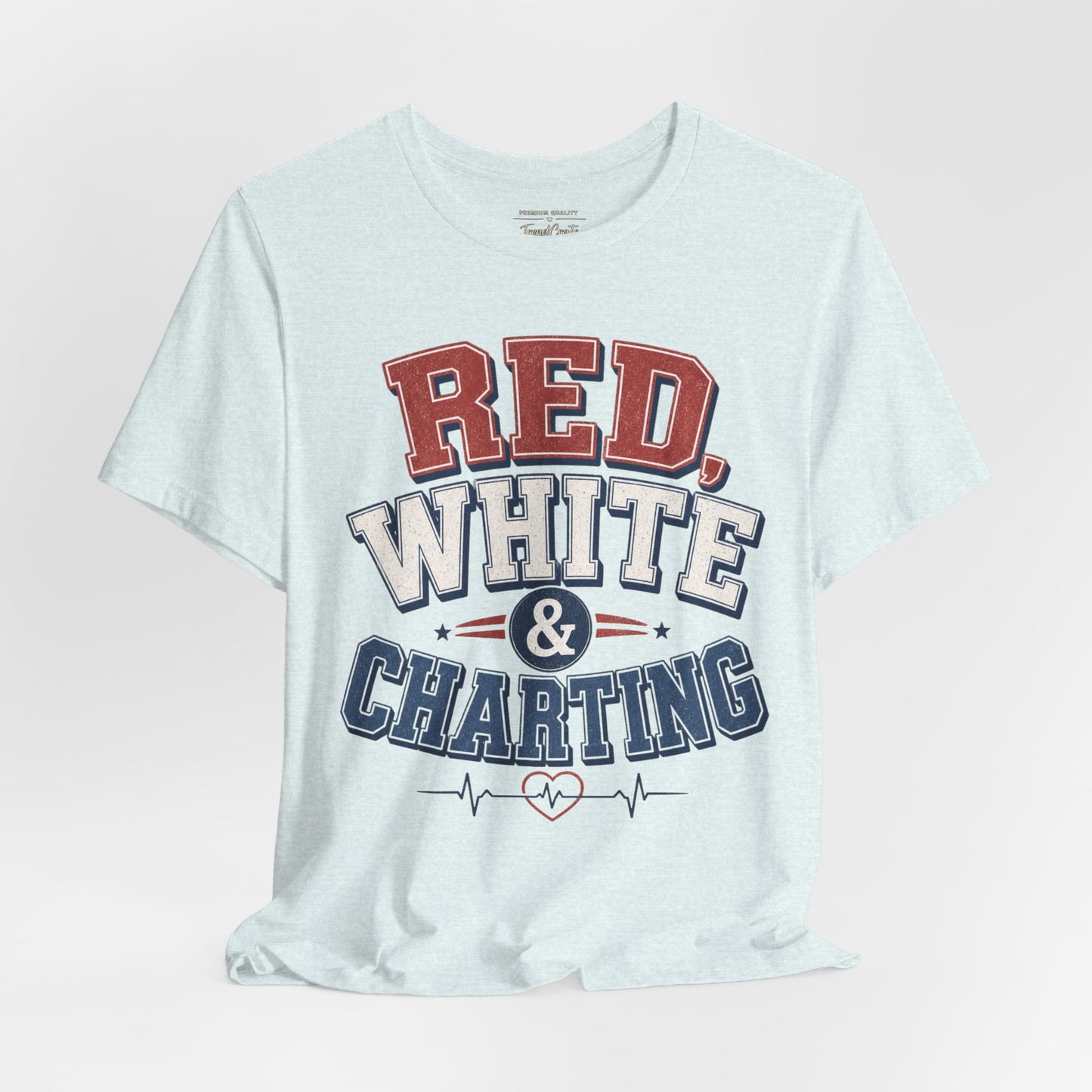 Red, White & Charting Tee