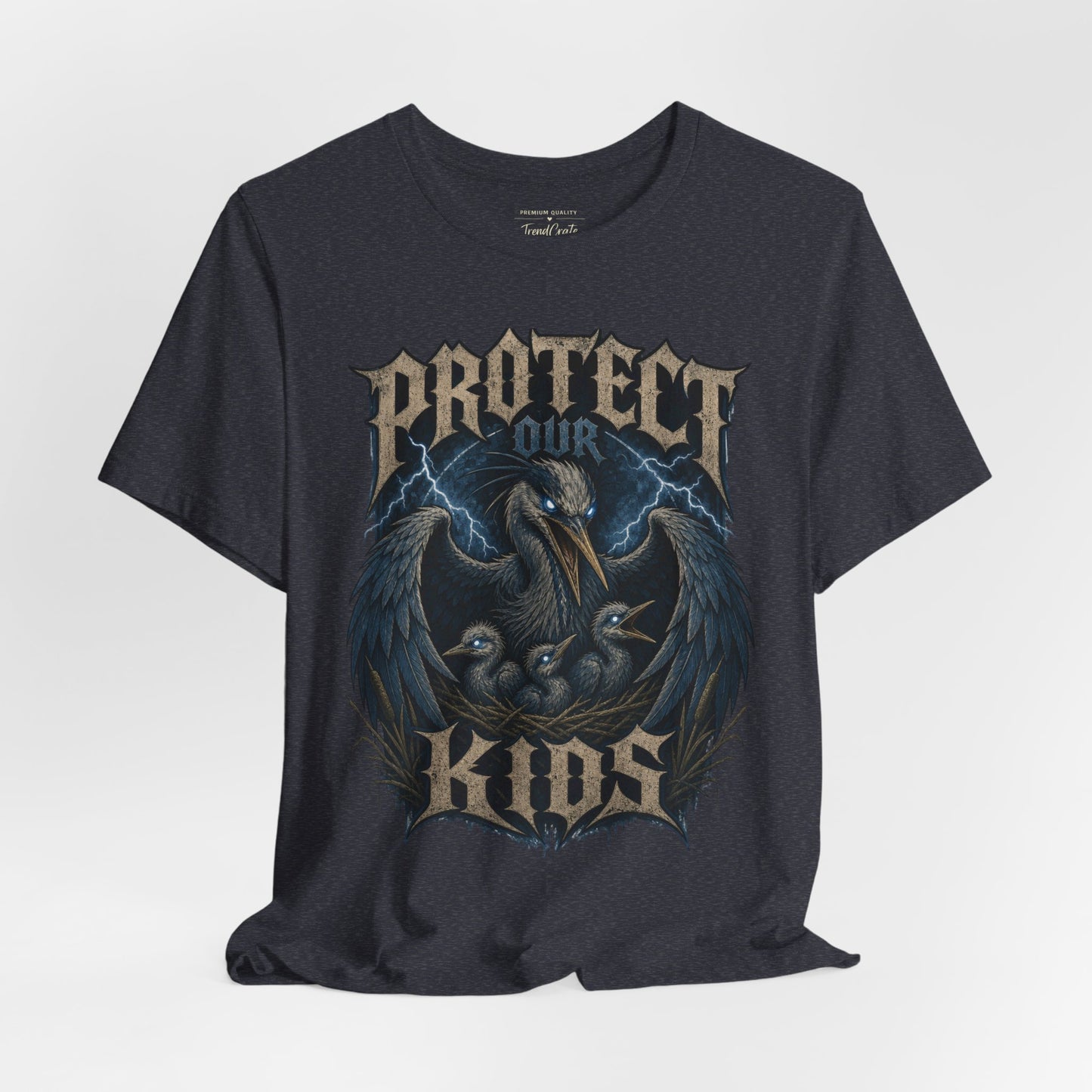 Protect Our Kids T-Shirt — Gothic Raven Family Safety Tee