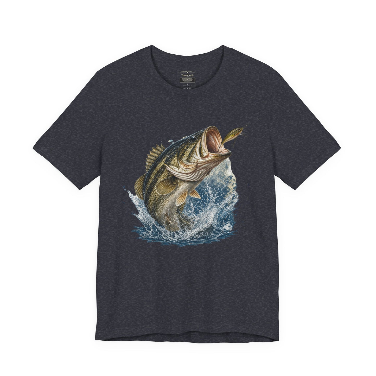Bass Fishing T‑Shirt — Leaping Largemouth Design