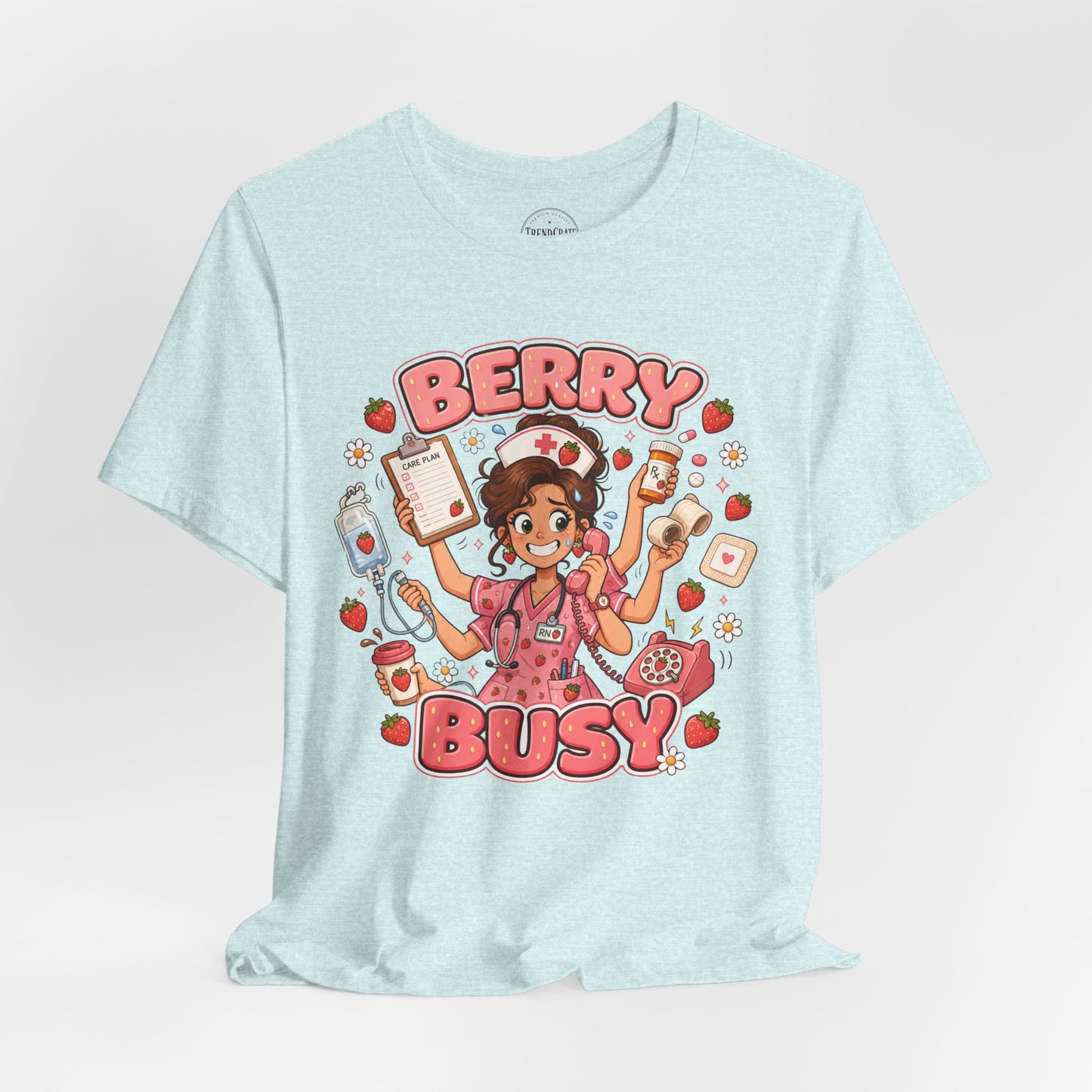 Berry Busy Nurse Shirt | Cute Strawberry Nurse Graphic Tee