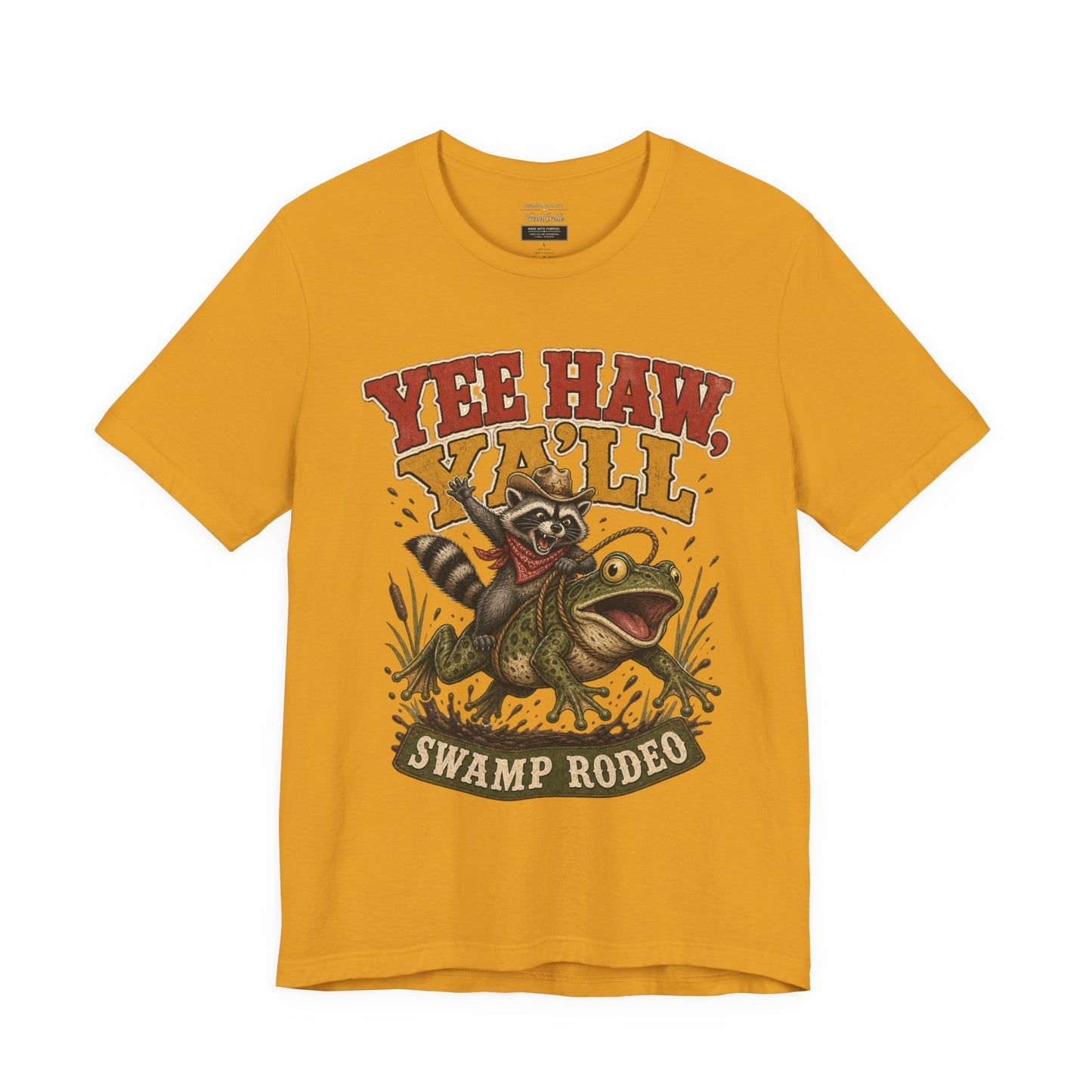 Yee Haw Y'all Swamp Rodeo T-Shirt — Funny Gator Rodeo Graphic Tee