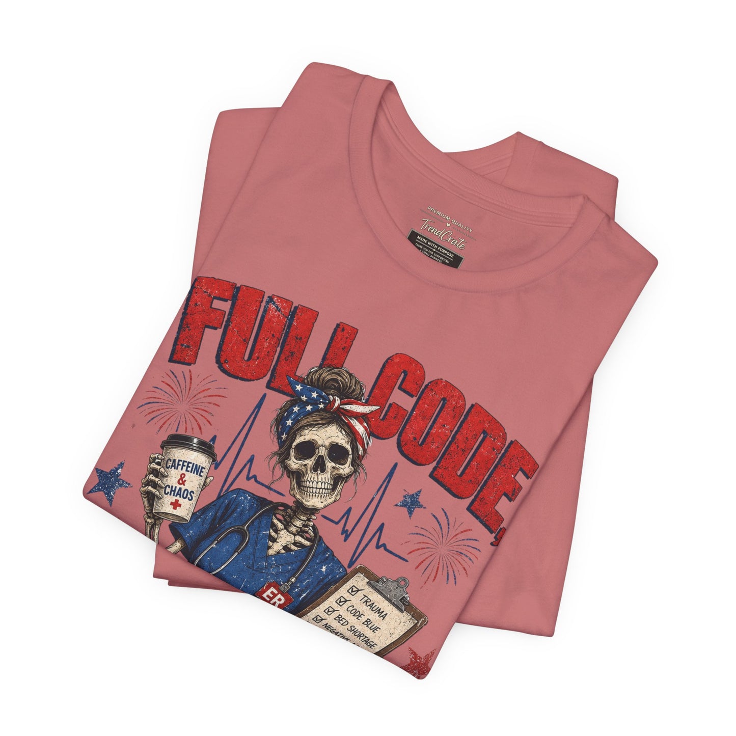 Freedom Mode Skull Nurse Tee