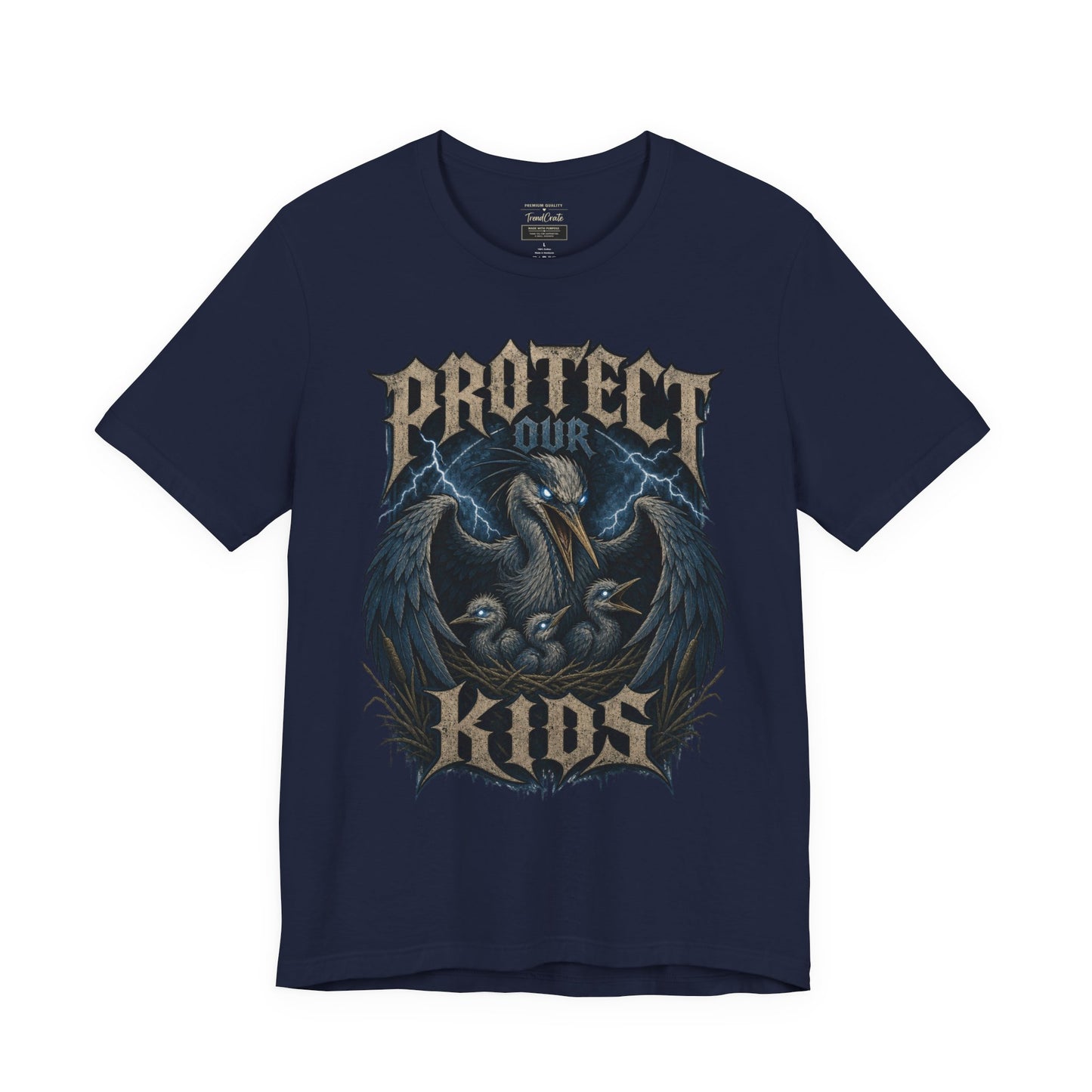 Protect Our Kids T-Shirt — Gothic Raven Family Safety Tee