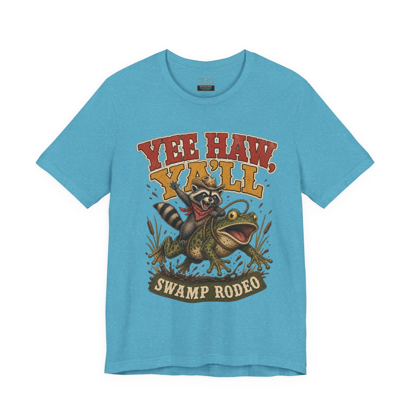 Yee Haw Y'all Swamp Rodeo T-Shirt — Funny Gator Rodeo Graphic Tee