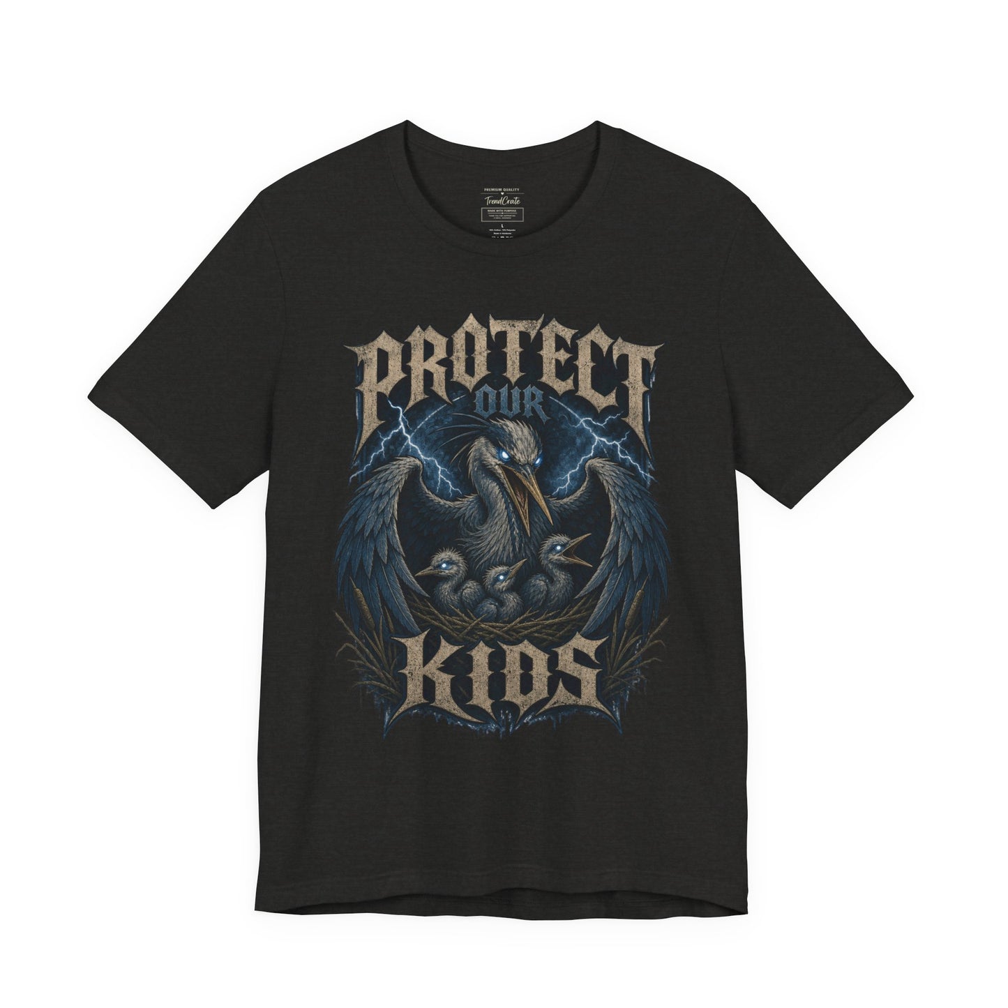 Protect Our Kids T-Shirt — Gothic Raven Family Safety Tee