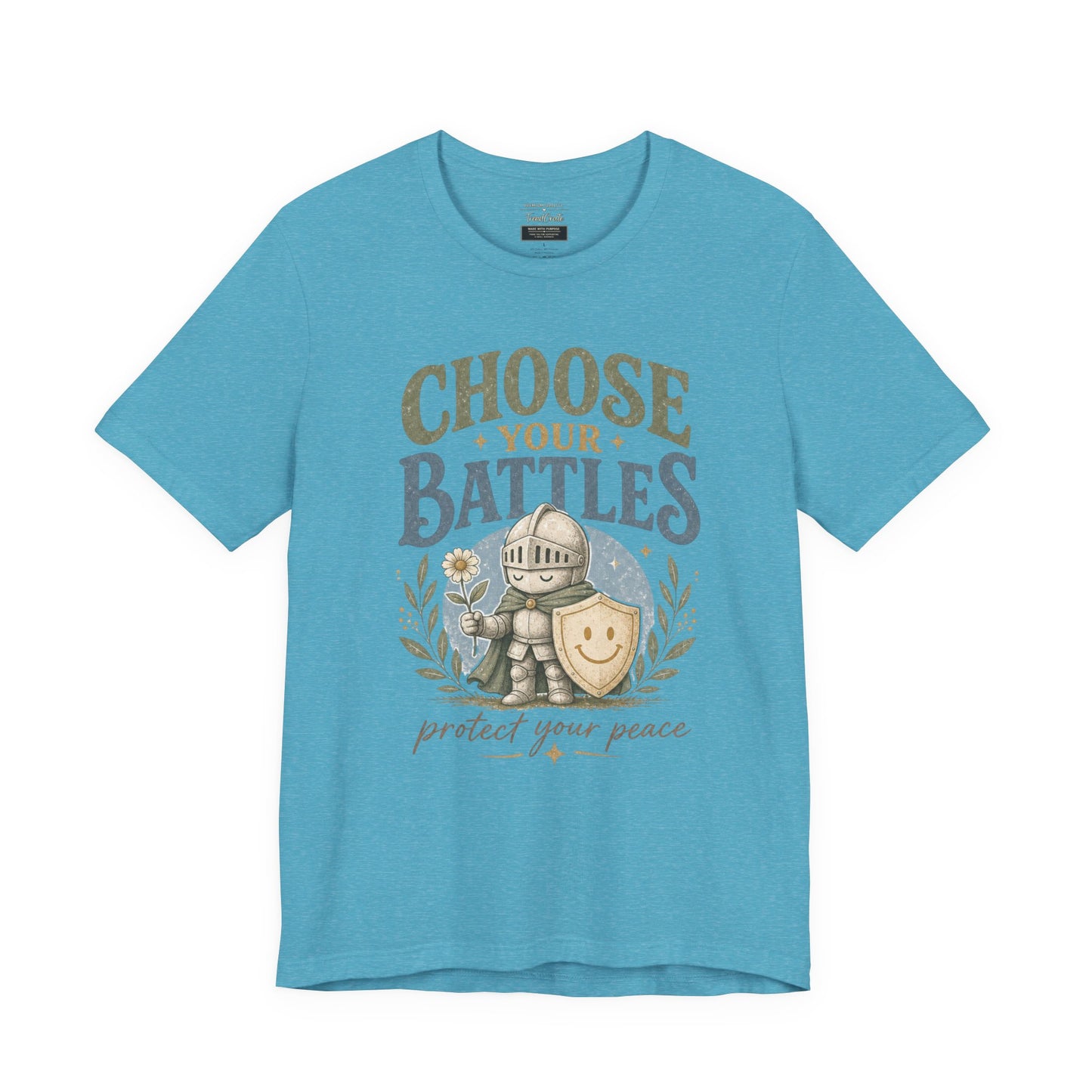 Choose Your Battles Tee — 'Protect Your Peace' Knight Graphic T-Shirt