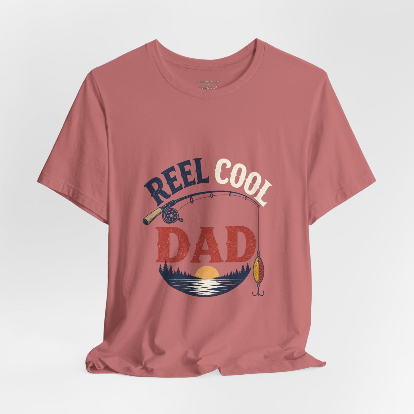 Reel Dad Fishing T-Shirt – Vintage Sunset Angler Tee for Fathers