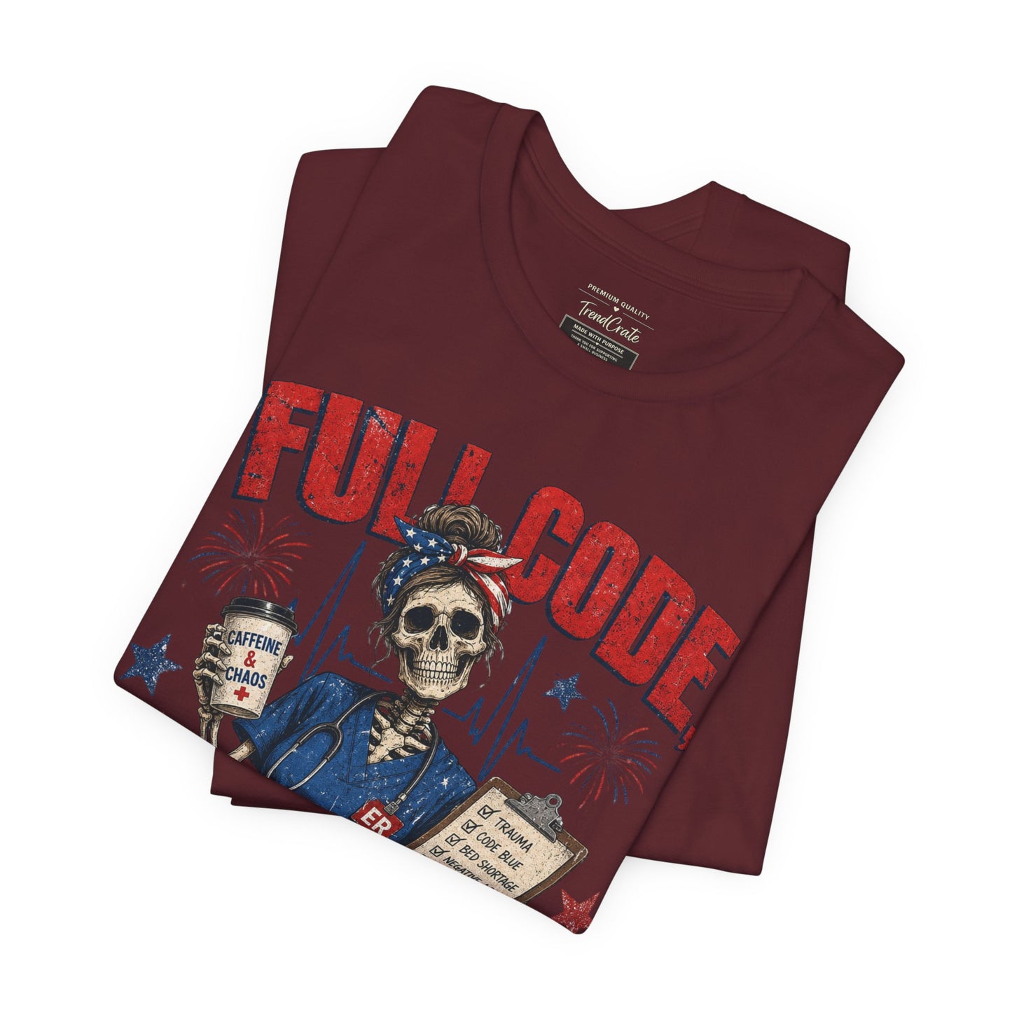 Freedom Mode Skull Nurse Tee