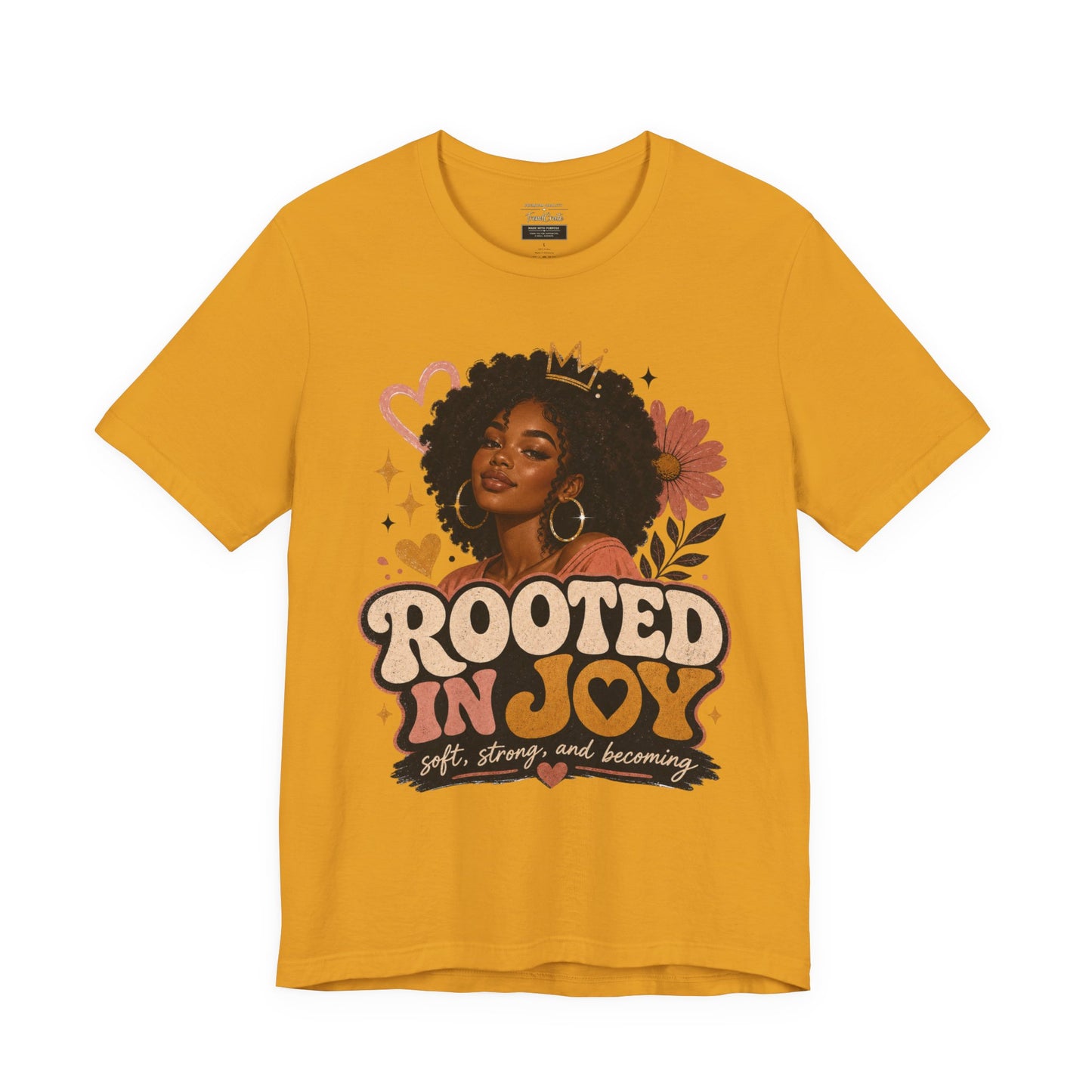 Rooted in Joy Tee — Afrocentric Inspirational Graphic T-Shirt