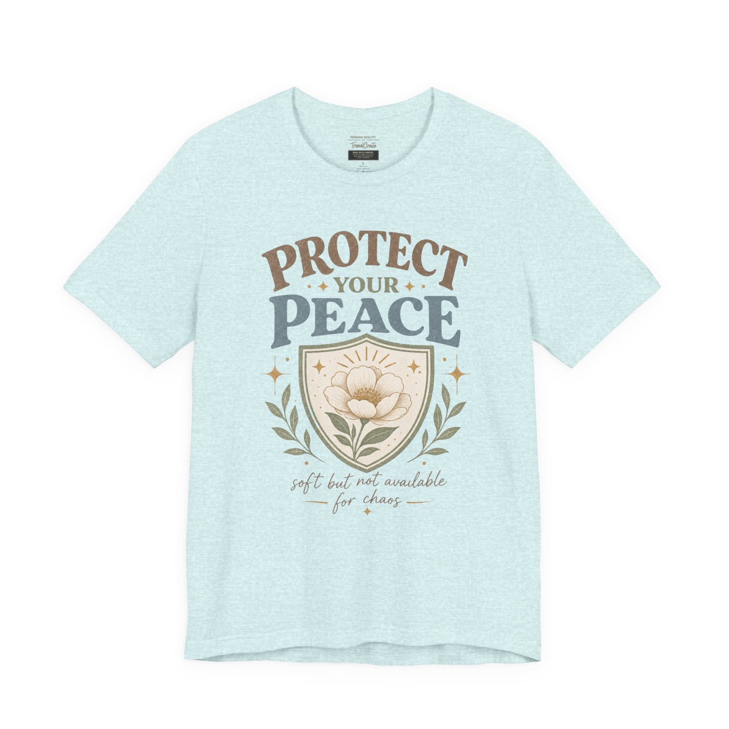 Protect Your Peace T-Shirt — Floral Shield Graphic Tee