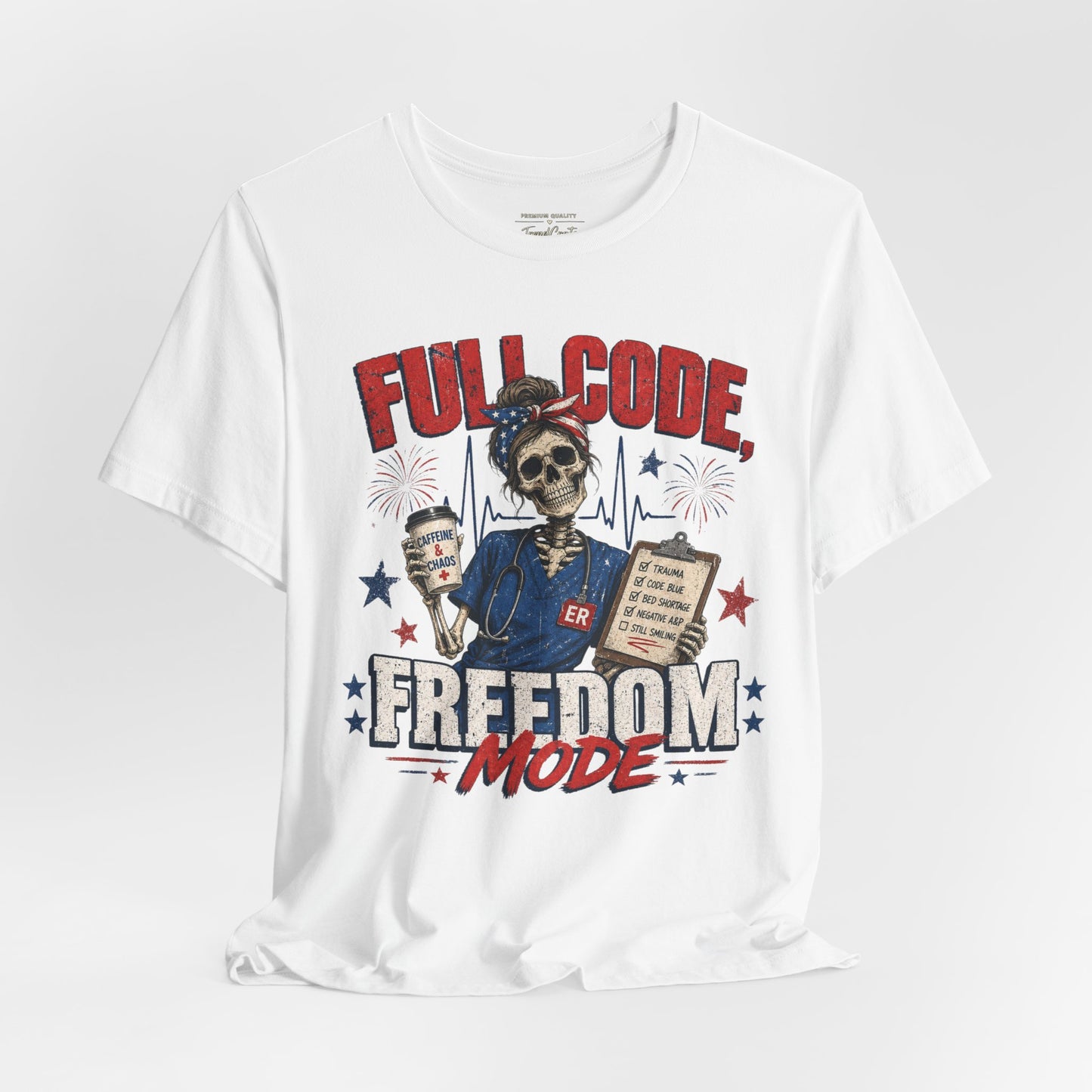 Freedom Mode Skull Nurse Tee