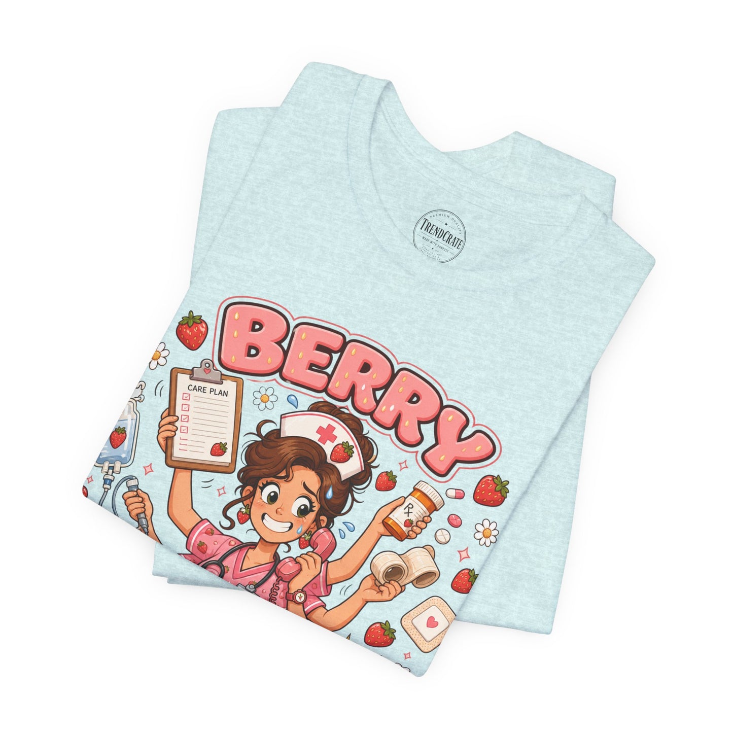 Berry Busy Nurse Shirt | Cute Strawberry Nurse Graphic Tee