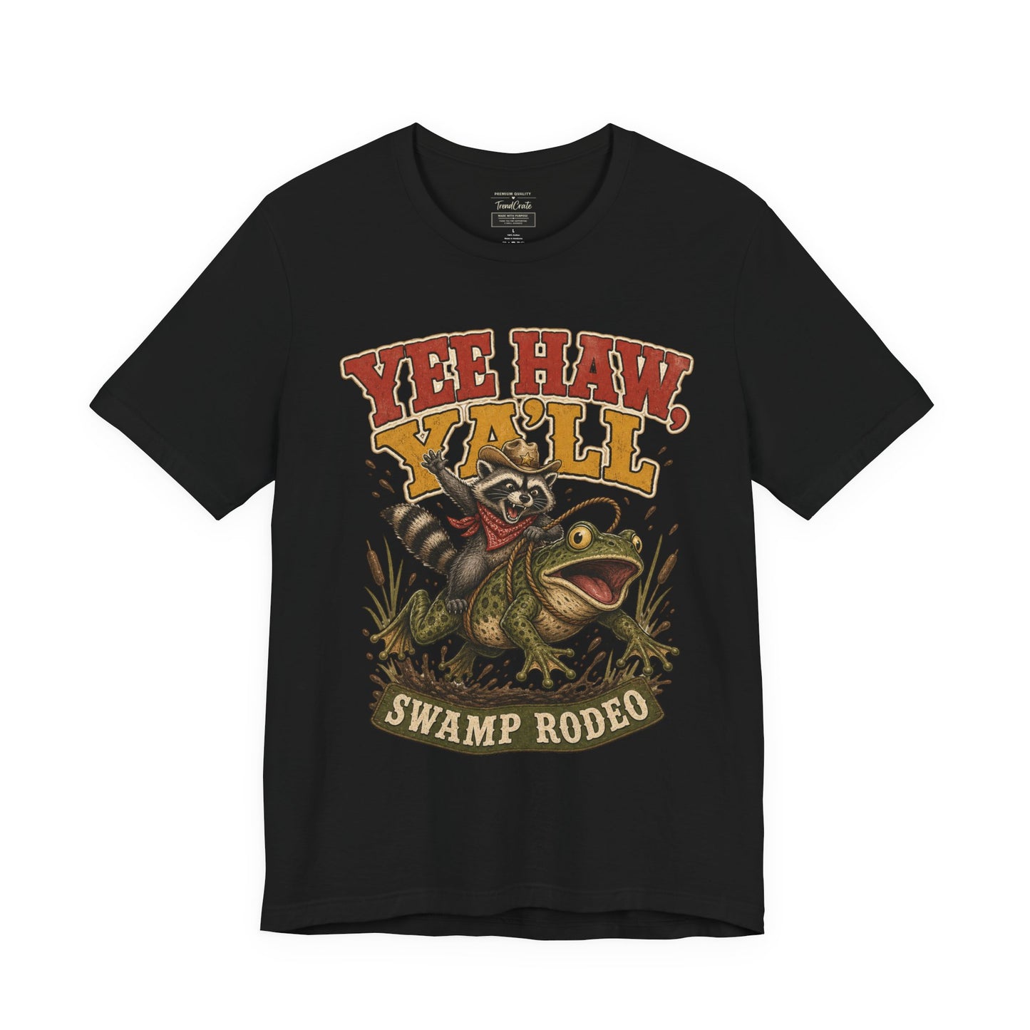 Yee Haw Y'all Swamp Rodeo T-Shirt — Funny Gator Rodeo Graphic Tee
