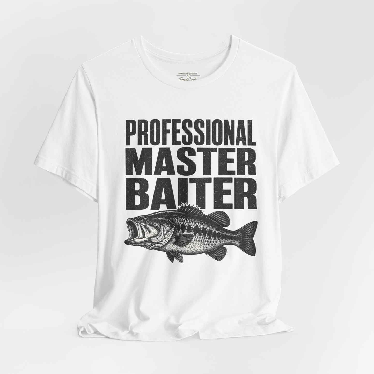 Fishing T-Shirt - "Professional Master Baiter" Bass Graphic Tee
