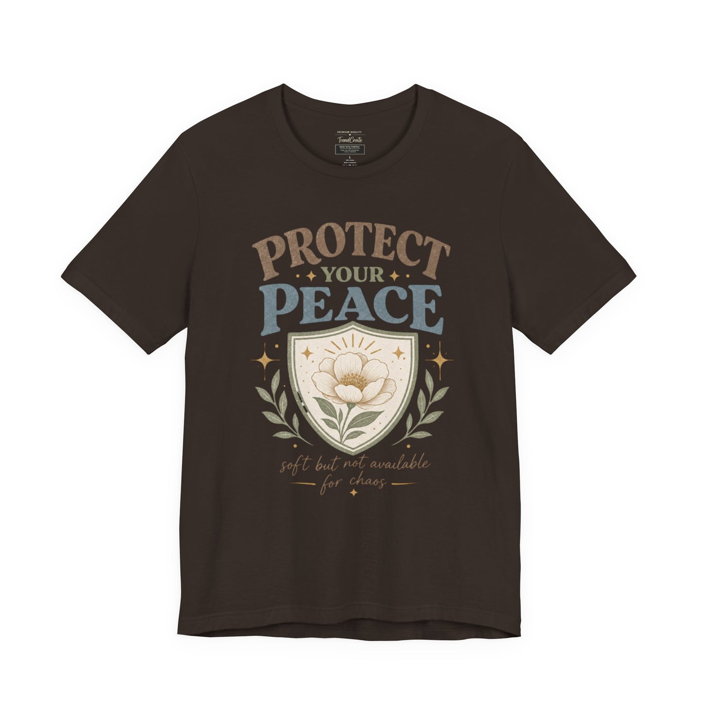 Protect Your Peace T-Shirt — Floral Shield Graphic Tee