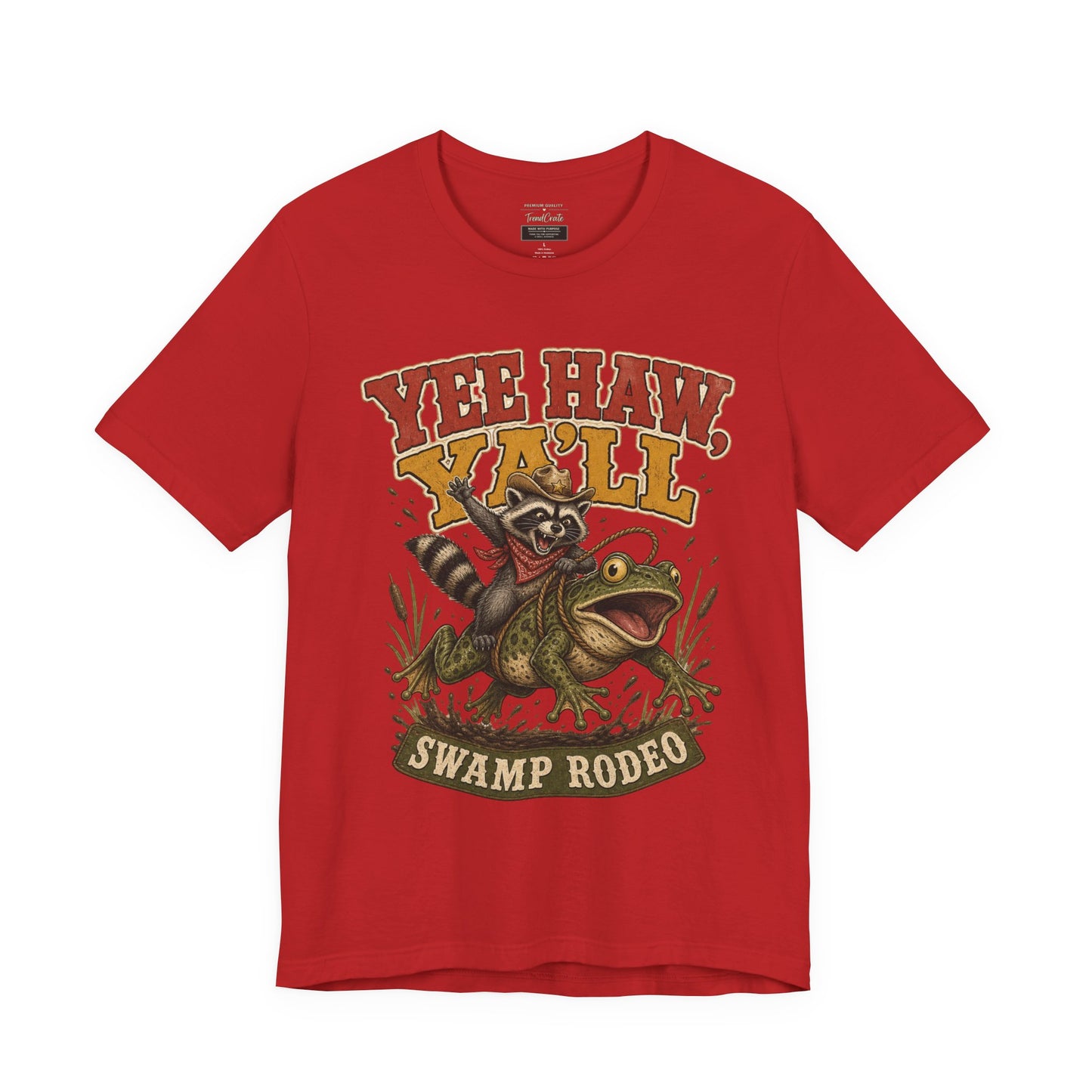Yee Haw Y'all Swamp Rodeo T-Shirt — Funny Gator Rodeo Graphic Tee