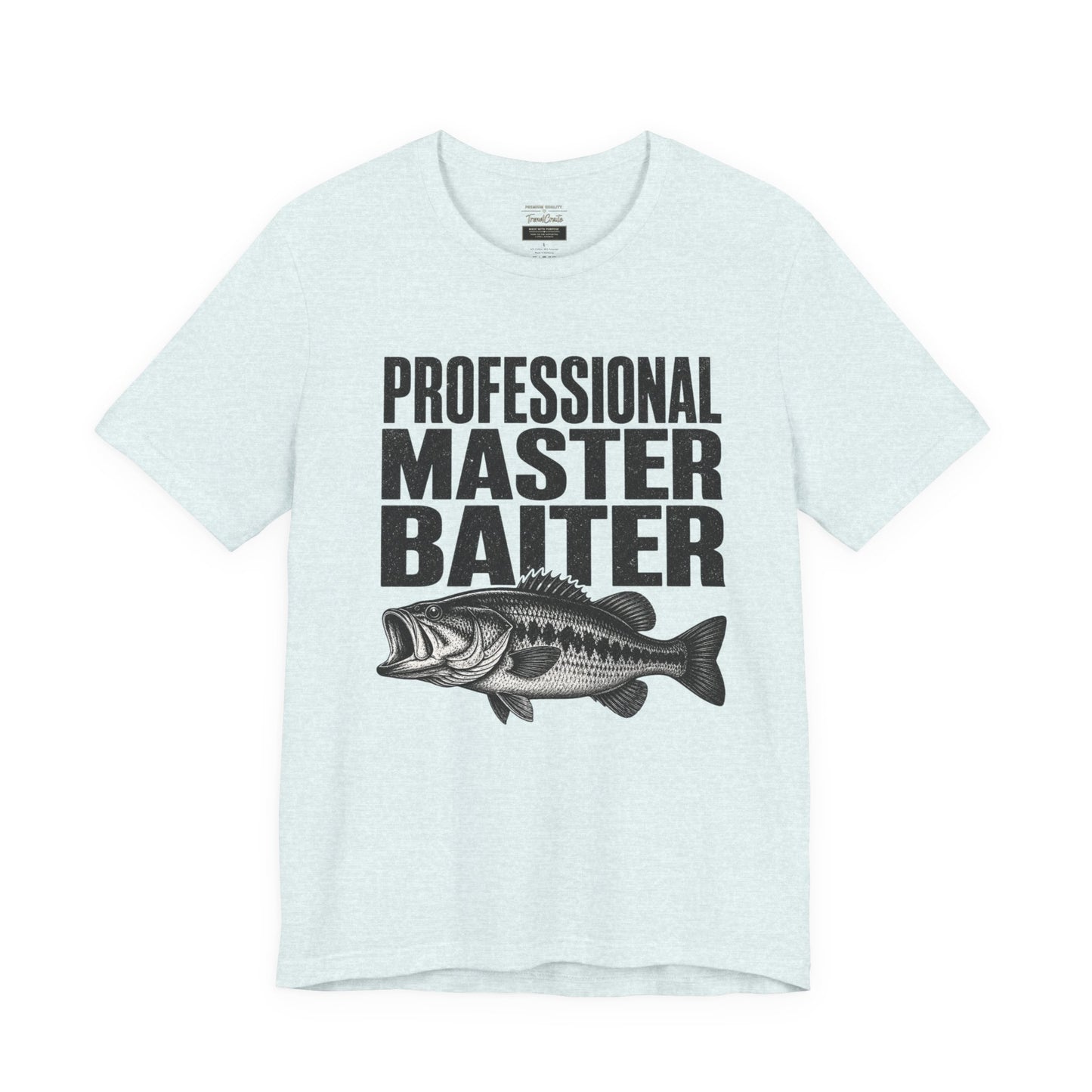 Fishing T-Shirt - "Professional Master Baiter" Bass Graphic Tee