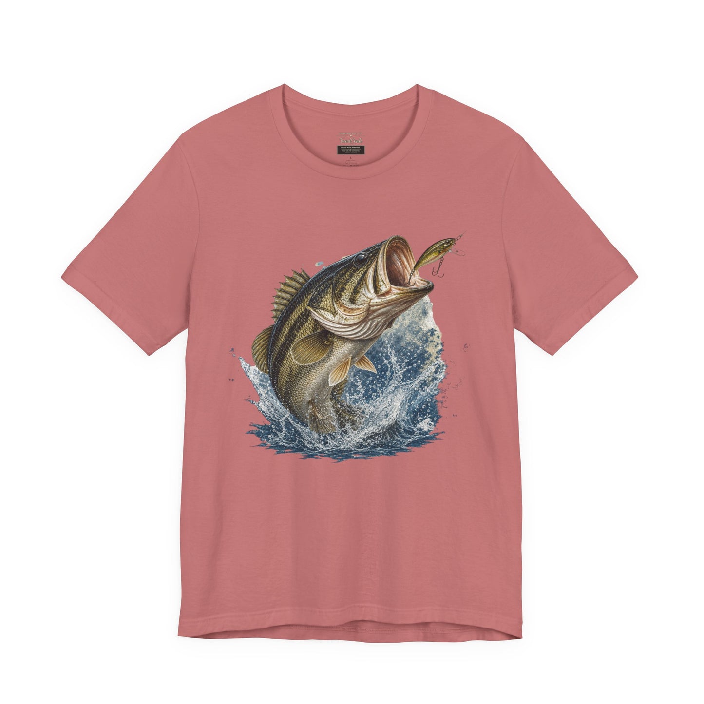 Bass Fishing T‑Shirt — Leaping Largemouth Design