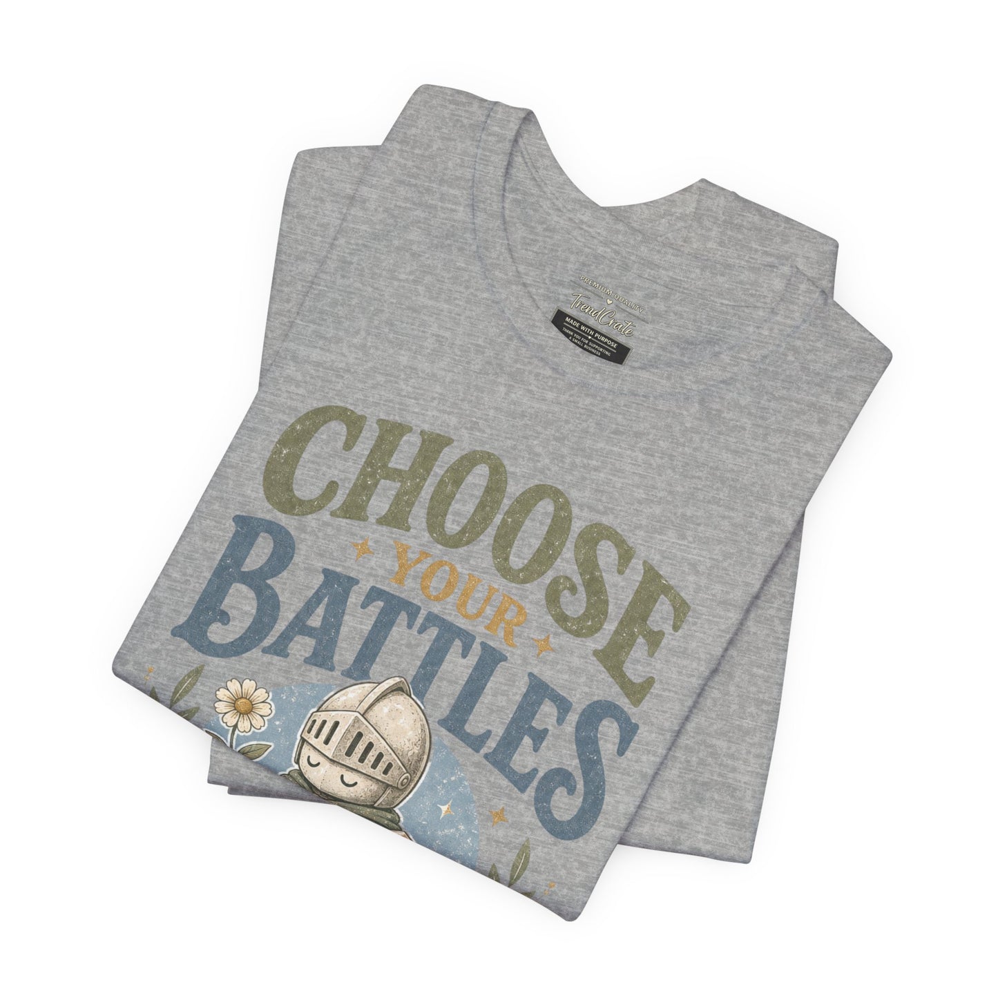 Choose Your Battles Tee — 'Protect Your Peace' Knight Graphic T-Shirt