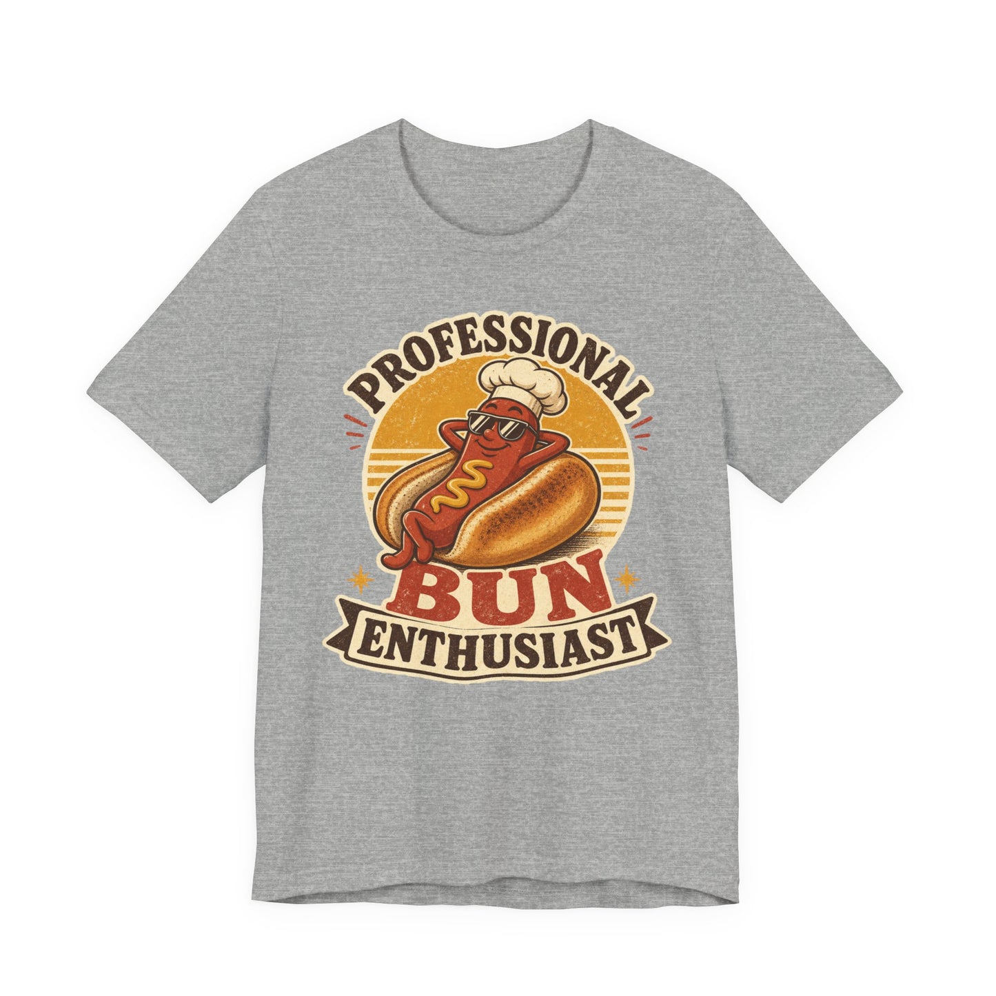 Professional Bun Enthusiast T-Shirt — Funny Hot Dog Graphic Tee