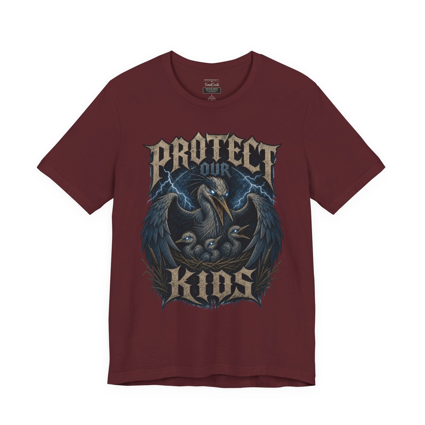 Protect Our Kids T-Shirt — Gothic Raven Family Safety Tee