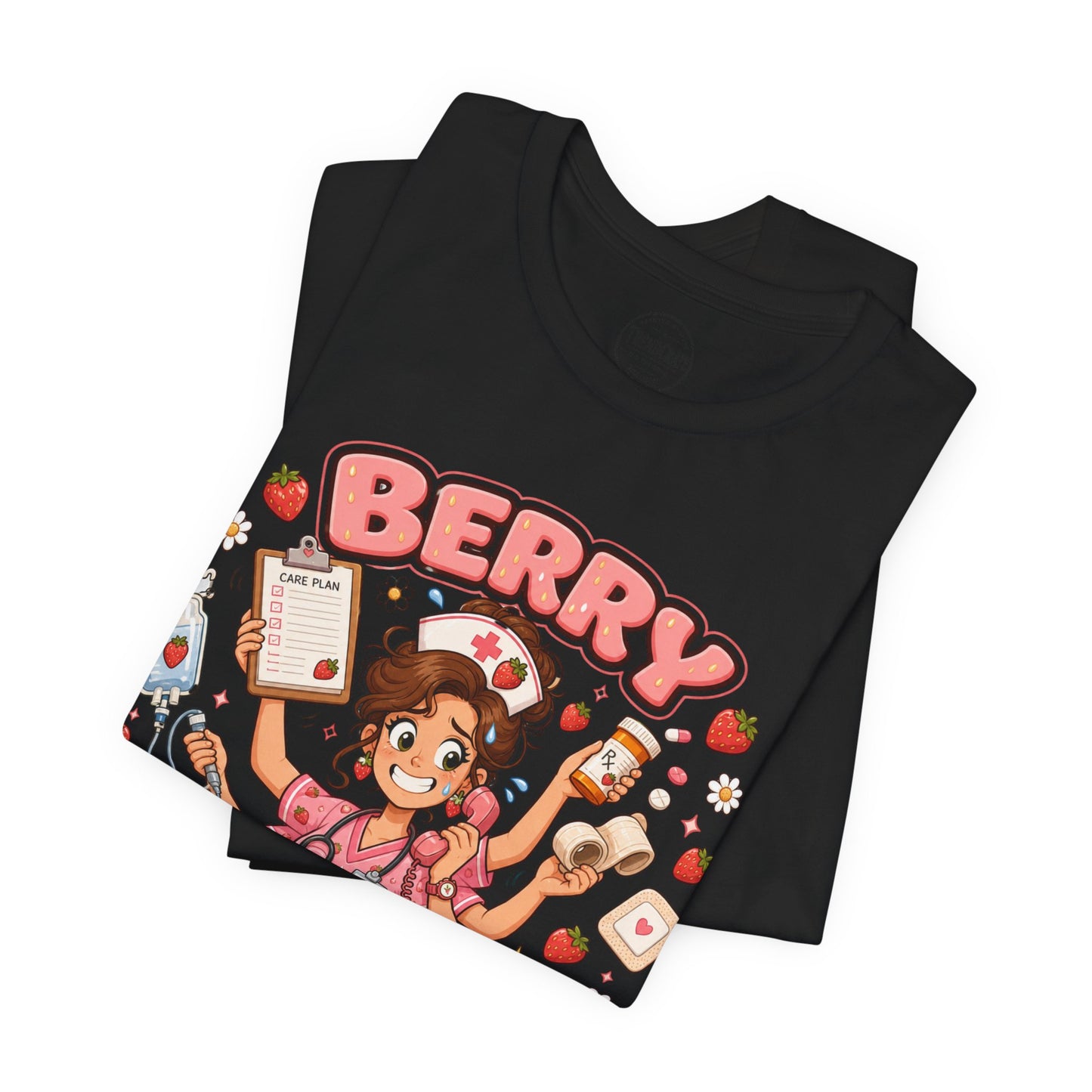 Berry Busy Nurse Shirt | Cute Strawberry Nurse Graphic Tee