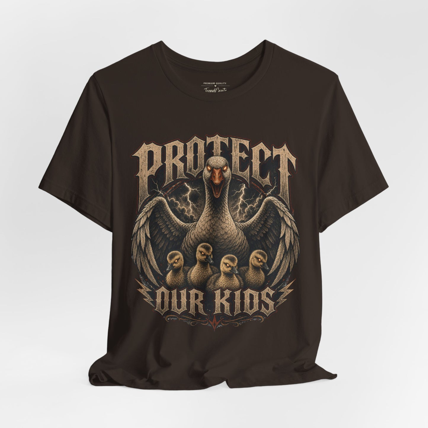 Protect Our Kids T-Shirt — Vintage Mama Bird & Chicks Family Protection Tee