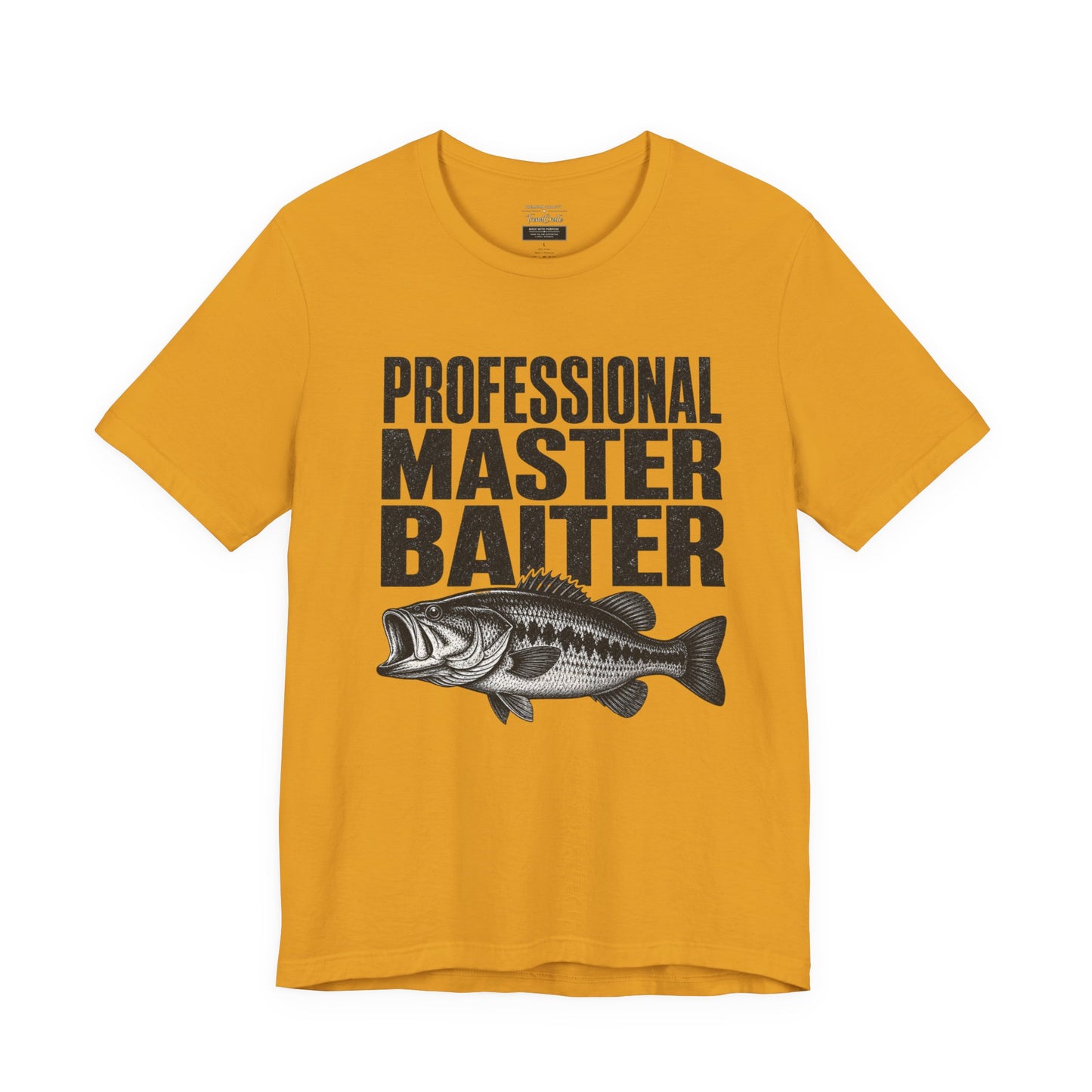 Fishing T-Shirt - "Professional Master Baiter" Bass Graphic Tee