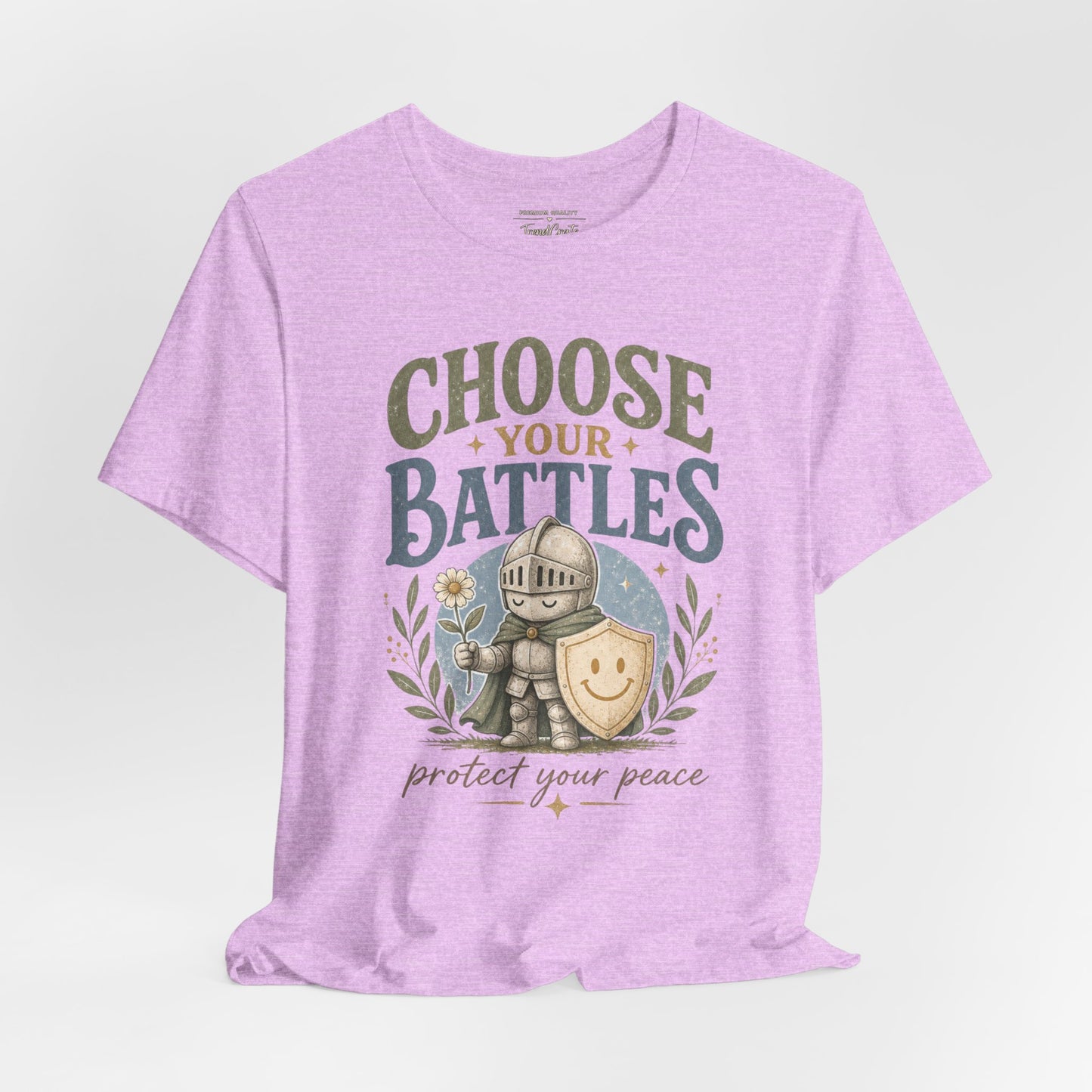 Choose Your Battles Tee — 'Protect Your Peace' Knight Graphic T-Shirt