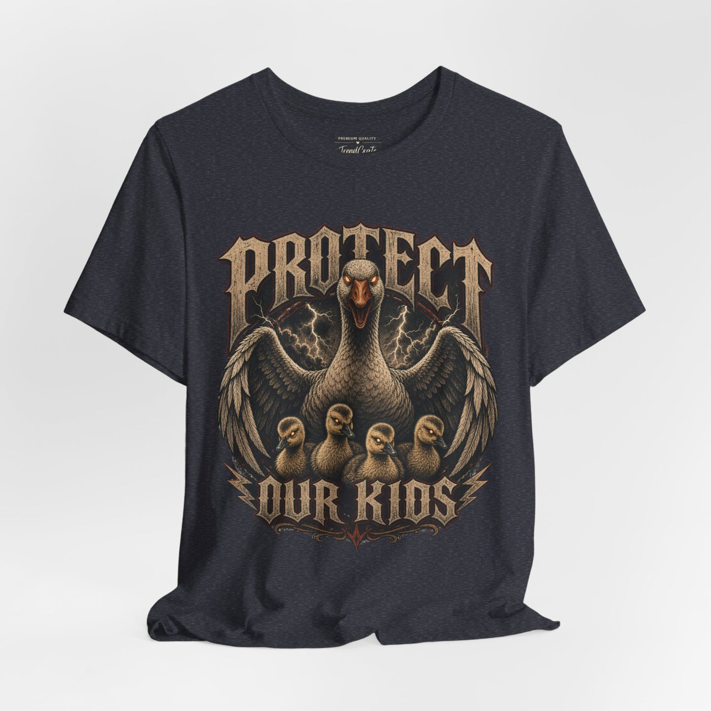 Protect Our Kids T-Shirt — Vintage Mama Bird & Chicks Family Protection Tee