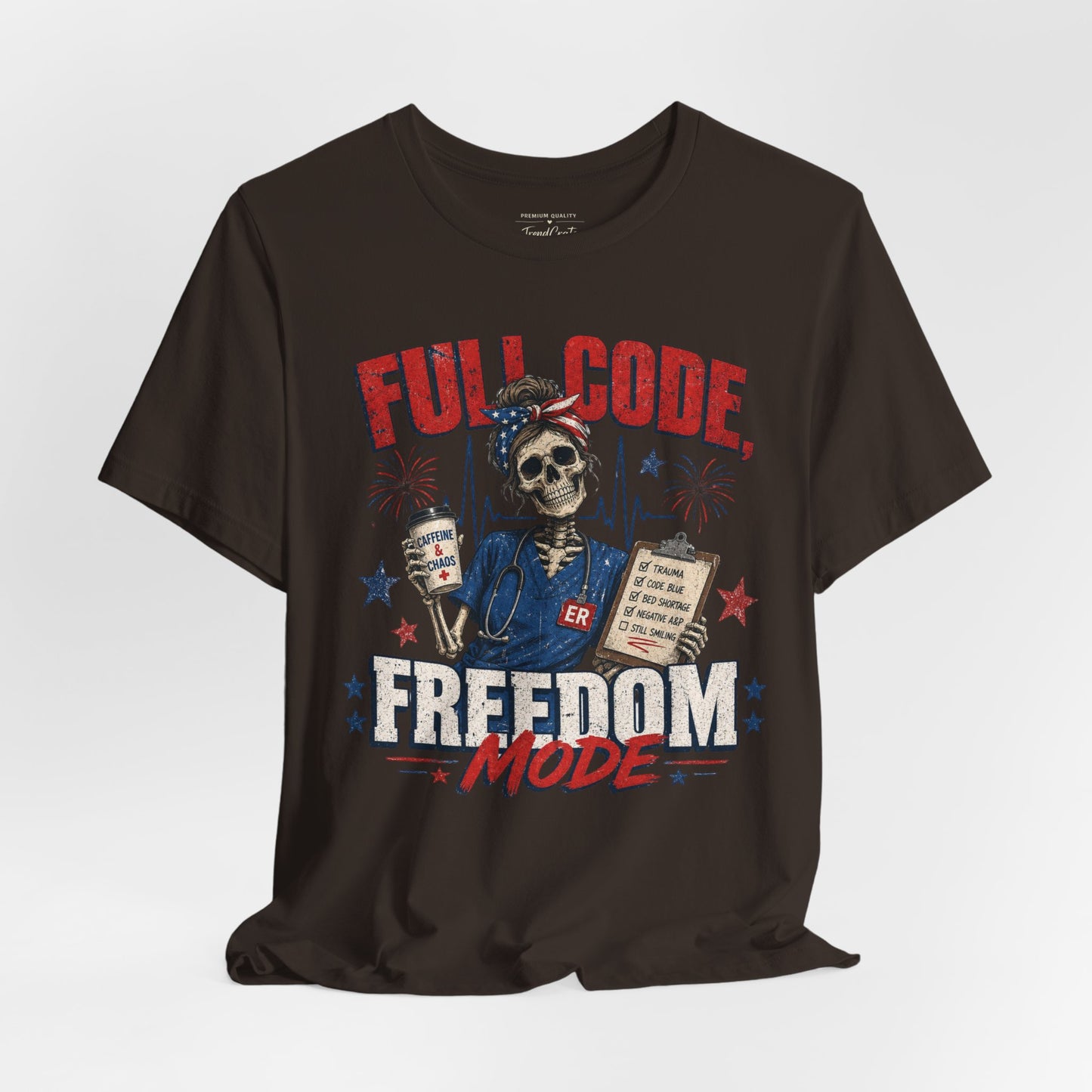 Freedom Mode Skull Nurse Tee