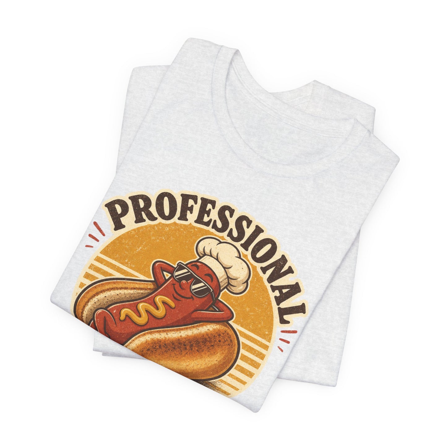 Professional Bun Enthusiast T-Shirt — Funny Hot Dog Graphic Tee