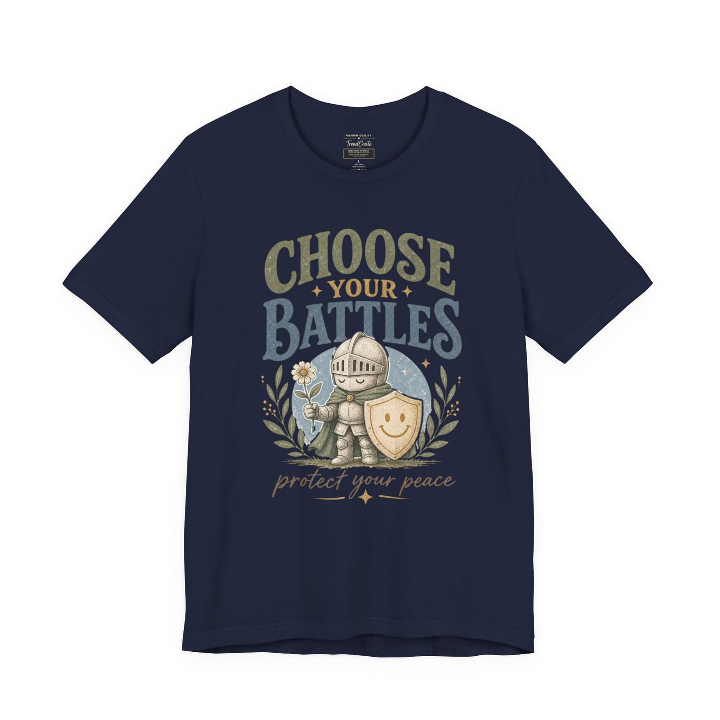 Choose Your Battles Tee — 'Protect Your Peace' Knight Graphic T-Shirt