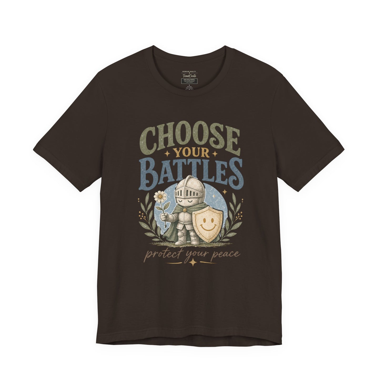 Choose Your Battles Tee — 'Protect Your Peace' Knight Graphic T-Shirt