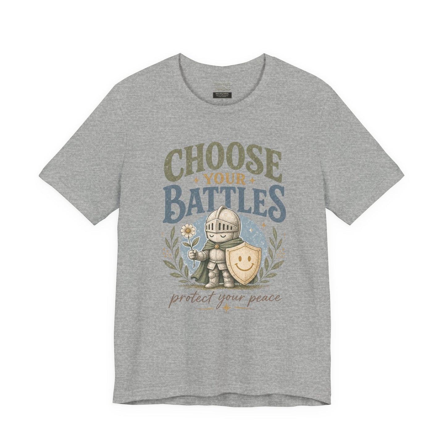 Choose Your Battles Tee — 'Protect Your Peace' Knight Graphic T-Shirt