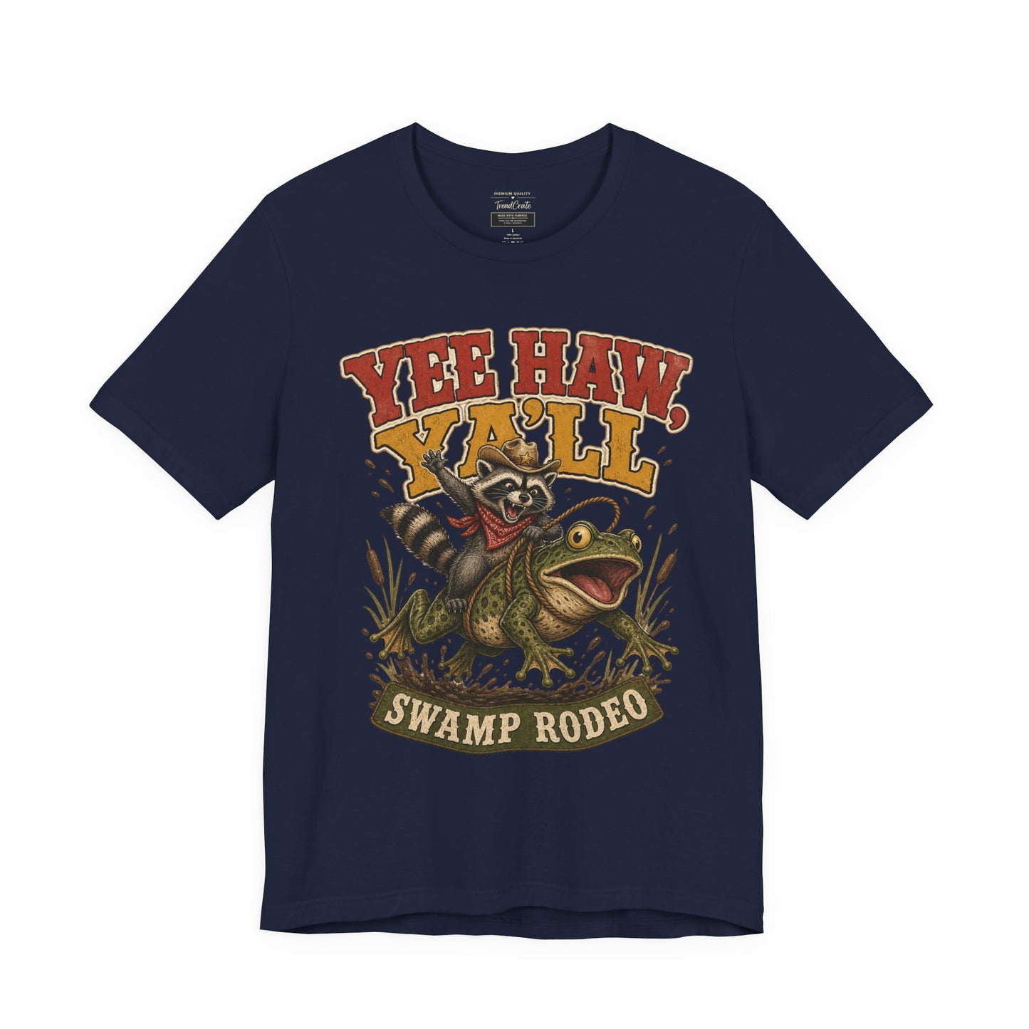 Yee Haw Y'all Swamp Rodeo T-Shirt — Funny Gator Rodeo Graphic Tee