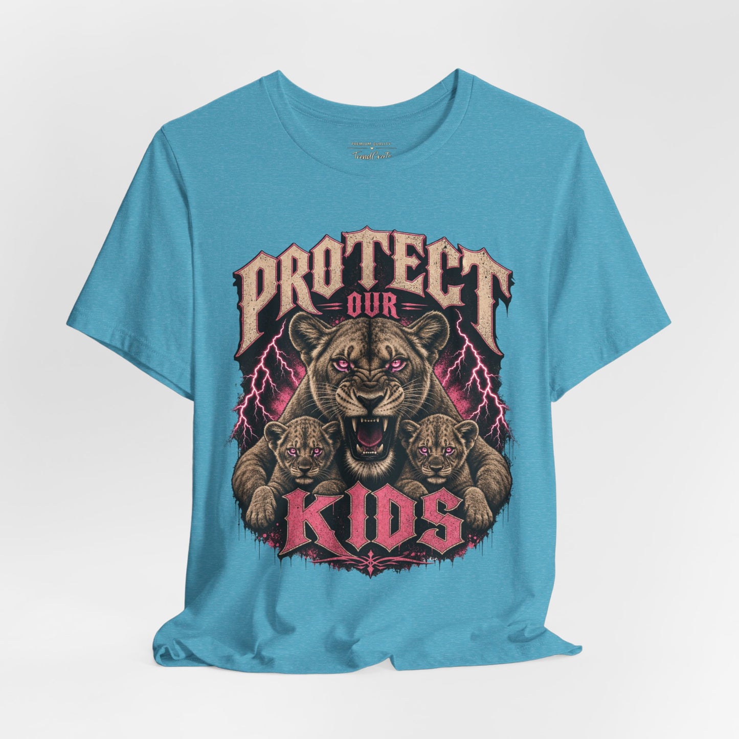 Protect Our Kids Tee — Fierce Mama/Papa Lion Graphic T-Shirt