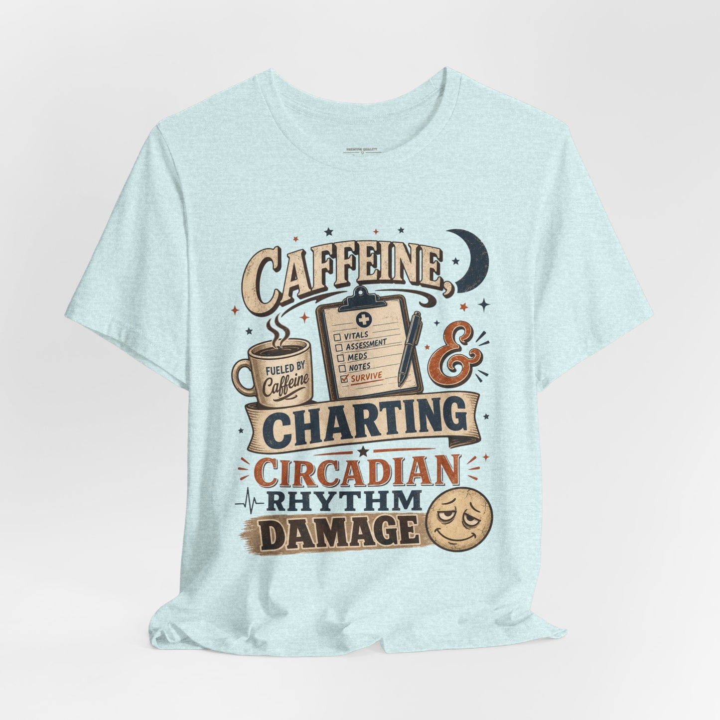Caffeine & Charting Circadian Rhythm Damage Tee