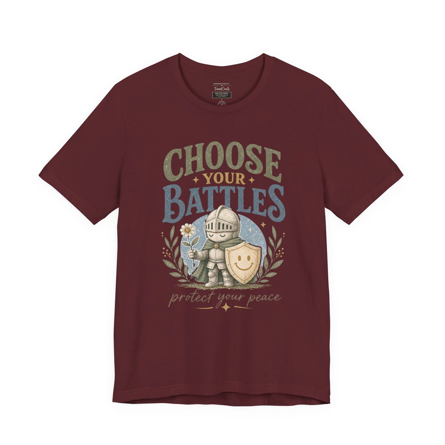 Choose Your Battles Tee — 'Protect Your Peace' Knight Graphic T-Shirt