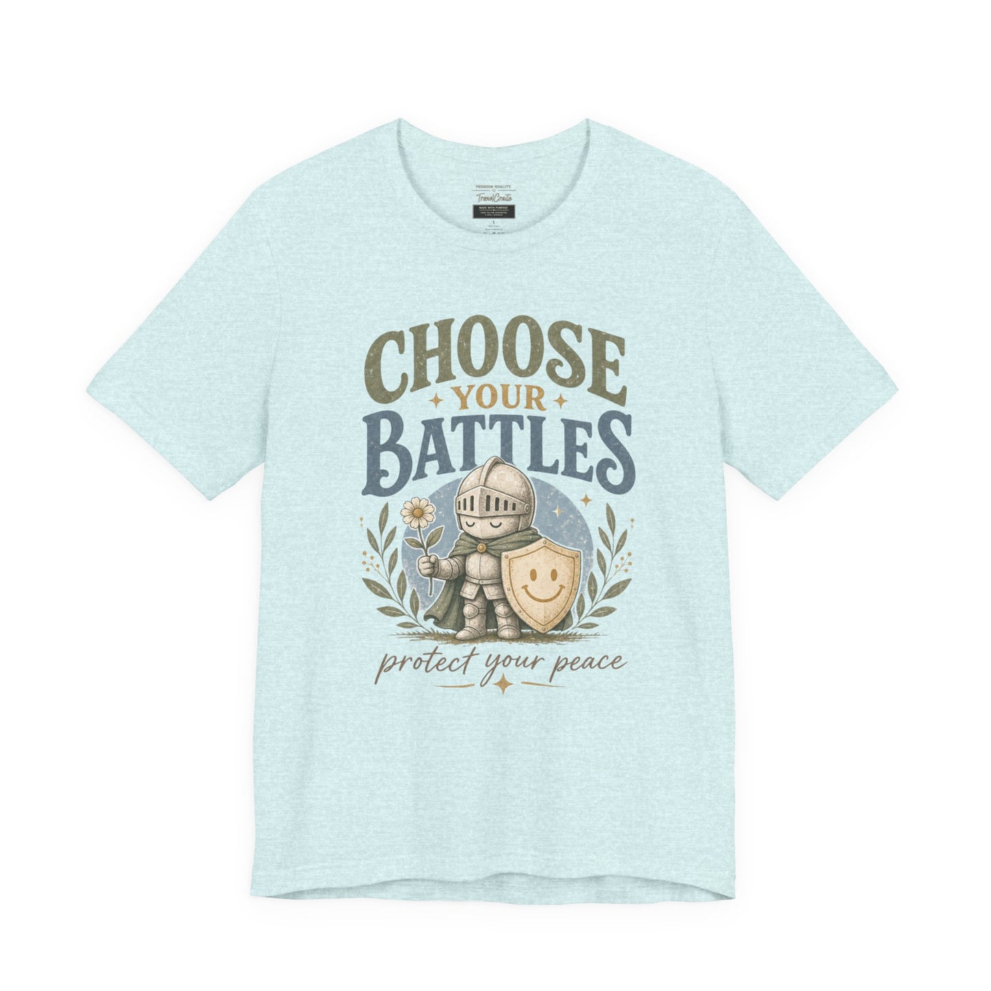 Choose Your Battles Tee — 'Protect Your Peace' Knight Graphic T-Shirt
