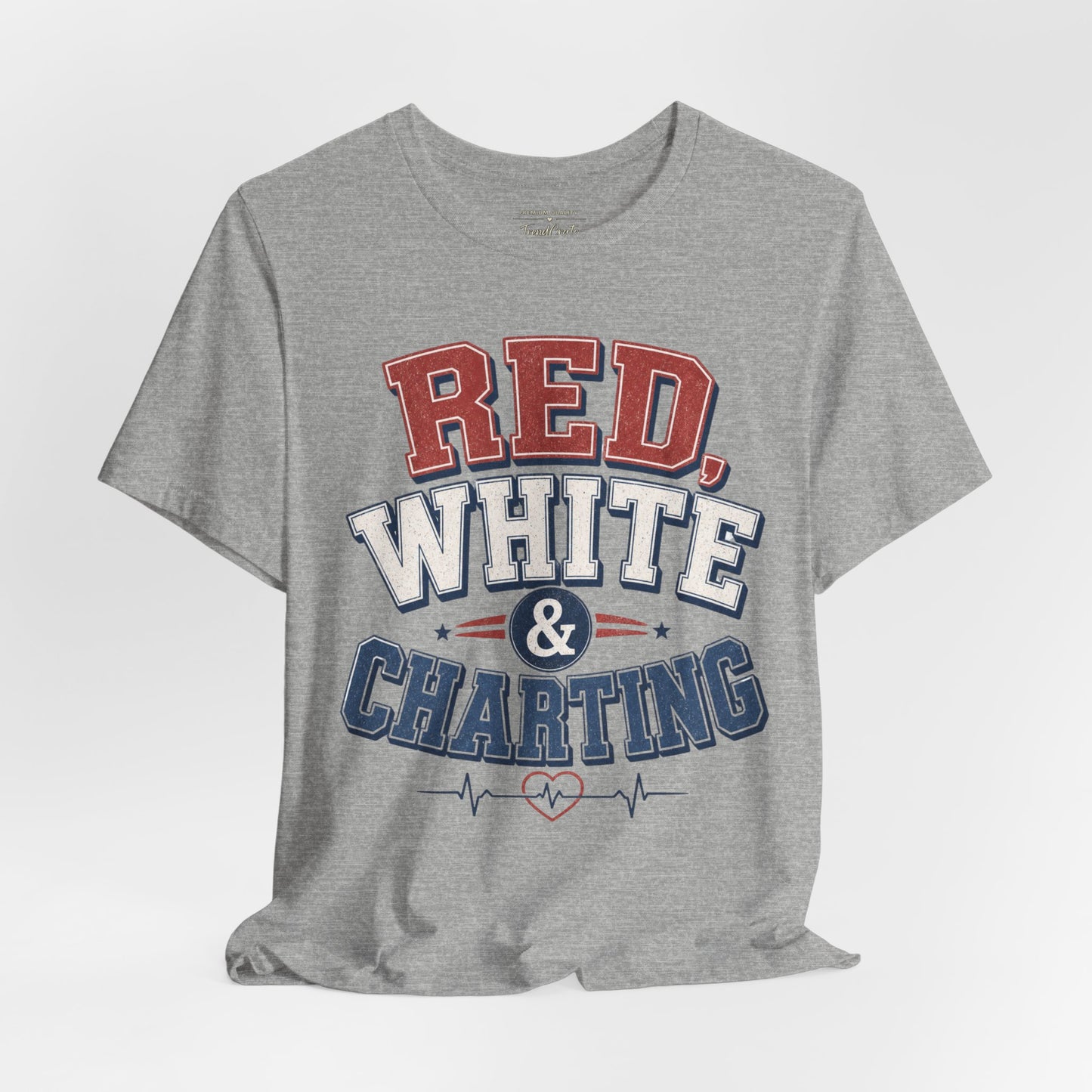 Red, White & Charting Tee