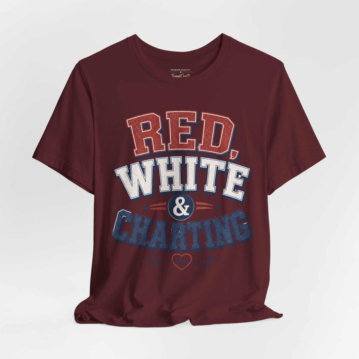 Red, White & Charting Tee