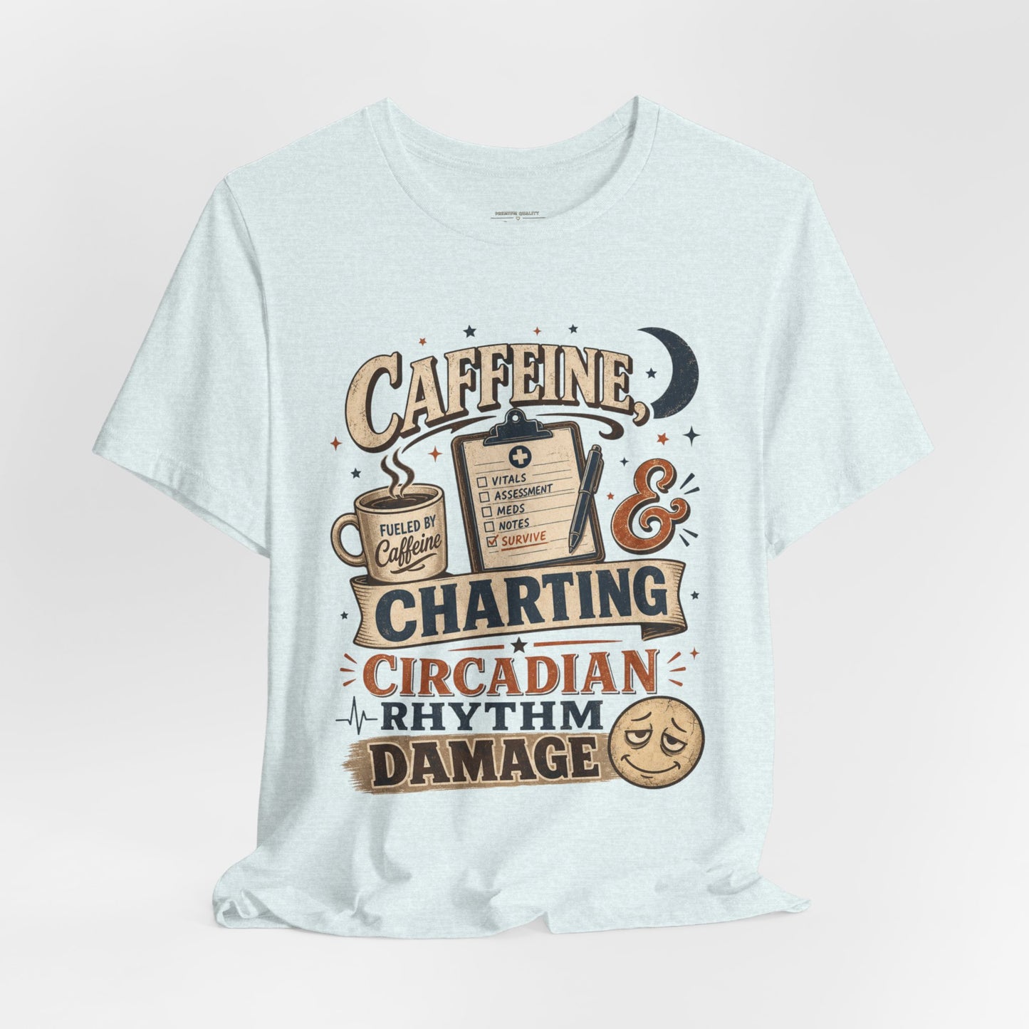 Caffeine & Charting Circadian Rhythm Damage Tee