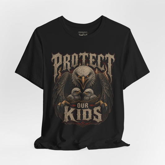Protect Our Kids Eagle T-Shirt – Patriotic Parent & Family Safety Tee